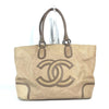 CHANEL Deka Coco CC Logo Schultertasche, Tragetasche, Leder, für Damen, Beige