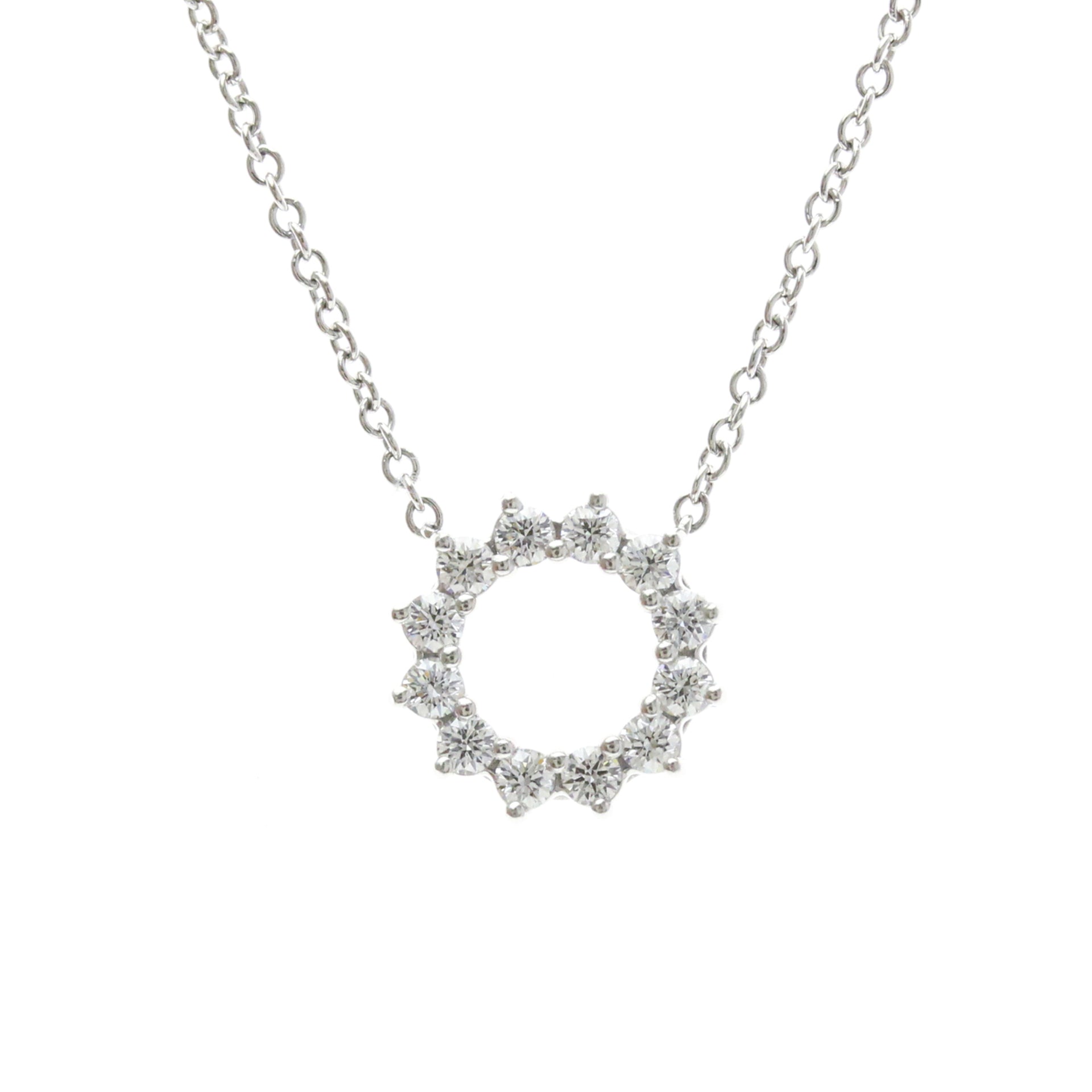 Collier Tiffany Open Circle Mini, platine et diamants 1