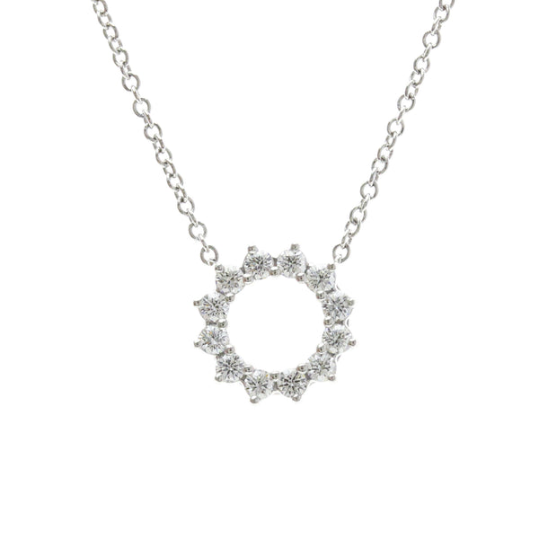 Collier Tiffany Open Circle Mini, platine et diamants 1