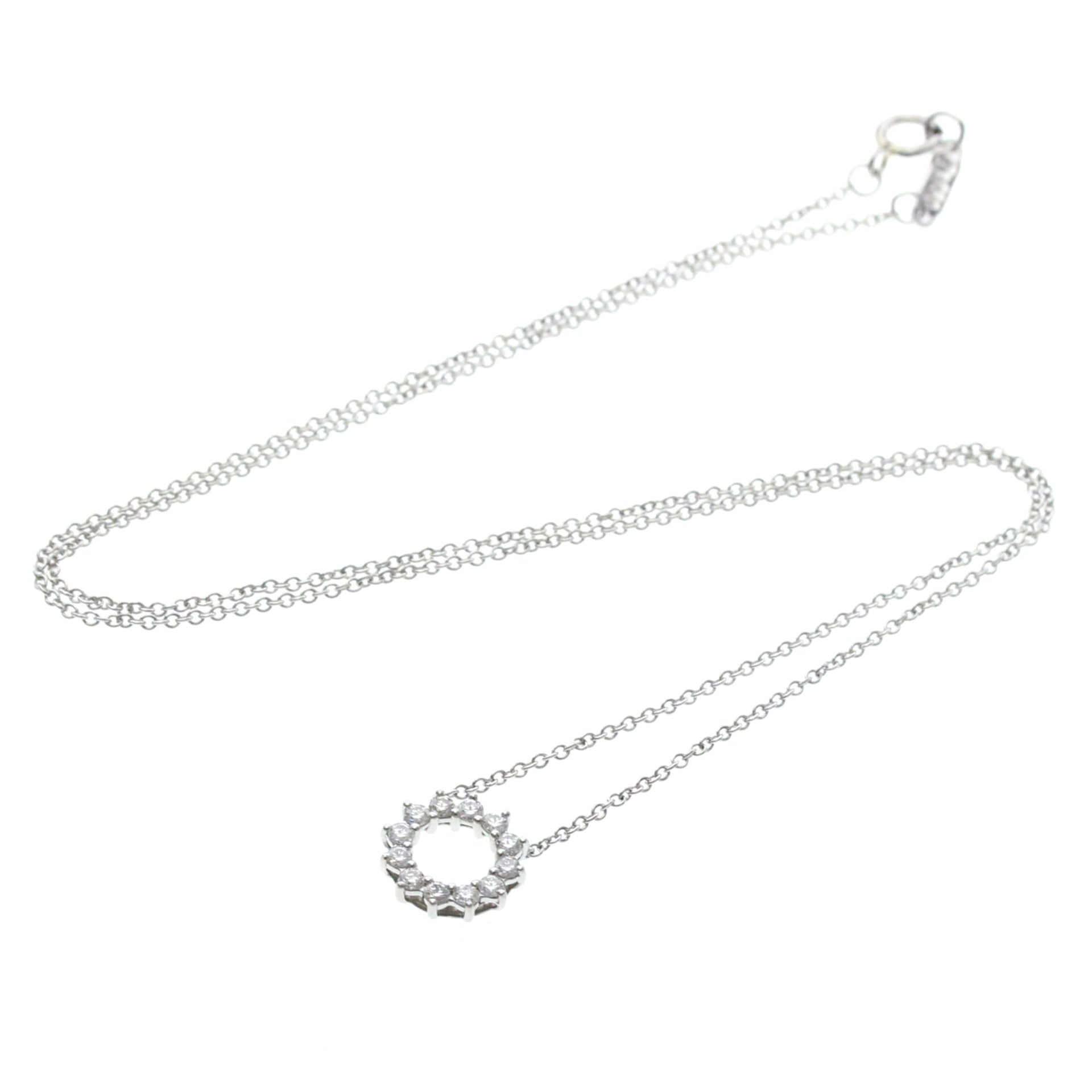 Collier Tiffany Open Circle Mini, platine et diamants 13