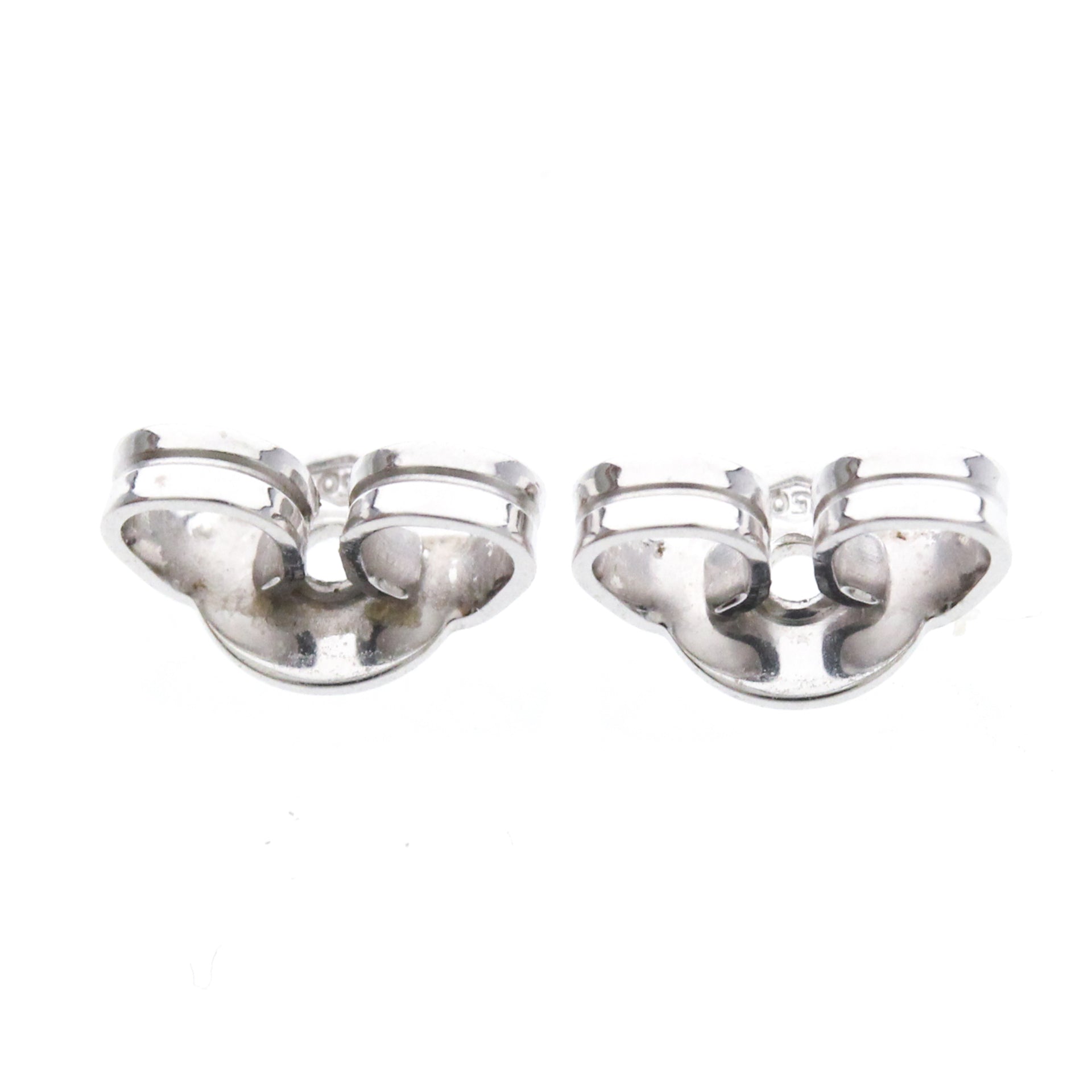 Boucles d'oreilles Gucci GG Interlocking sans pierre en or blanc (18 carats) argent 8