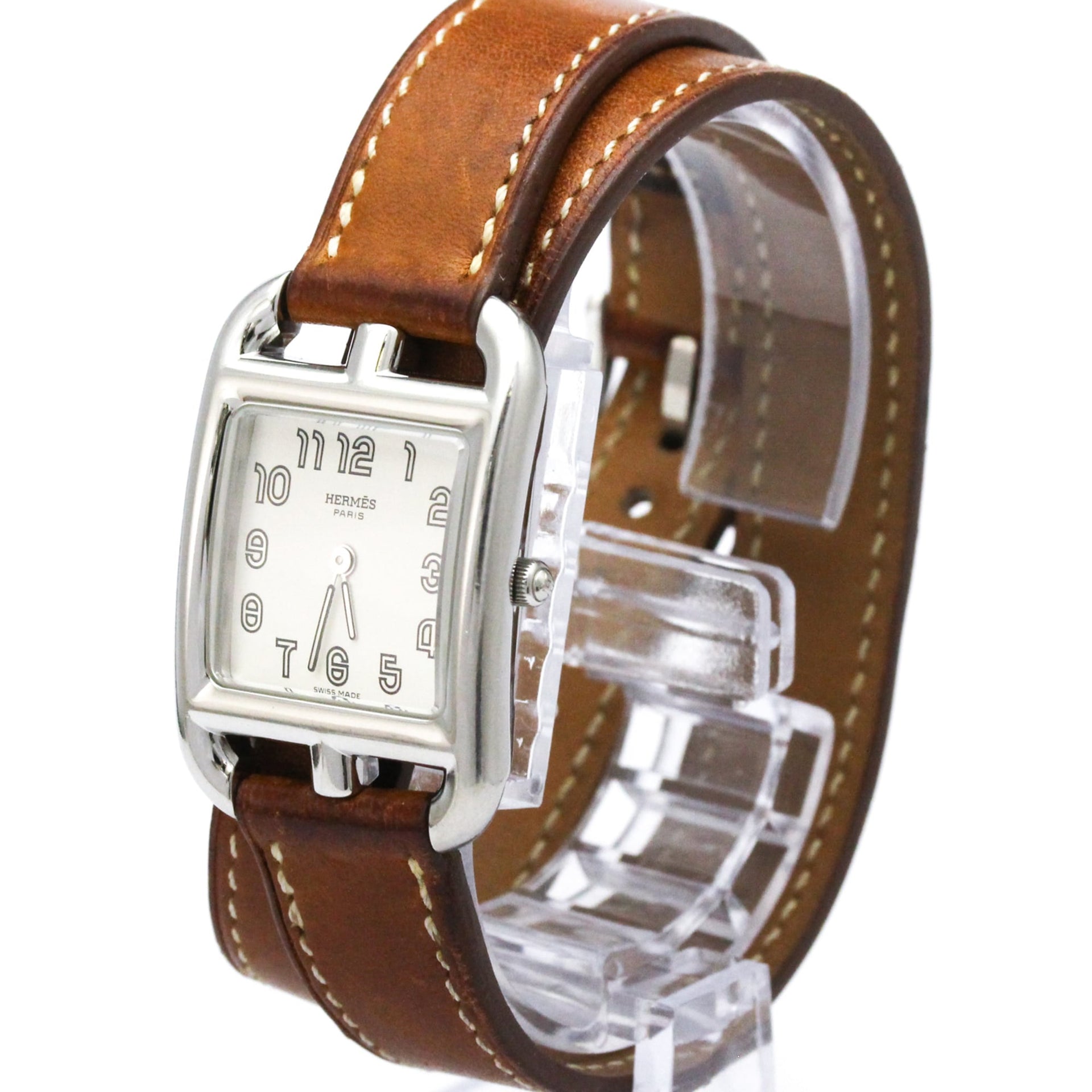 Montre femme HERMES Cape Cod Double Tour à quartz CC1.210 polie 2