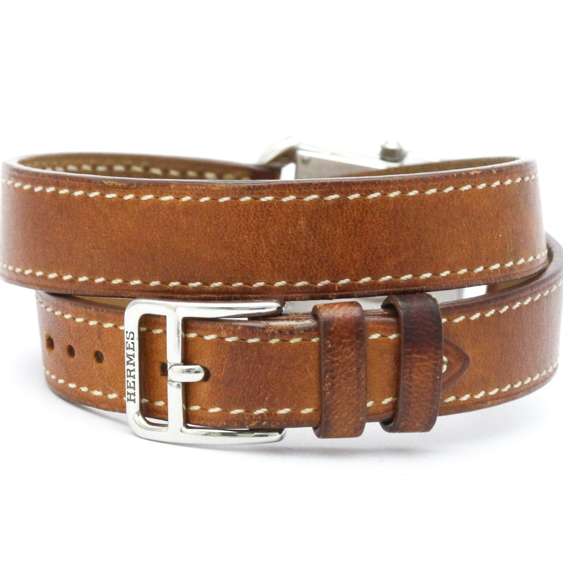 Montre femme HERMES Cape Cod Double Tour à quartz CC1.210 polie 5