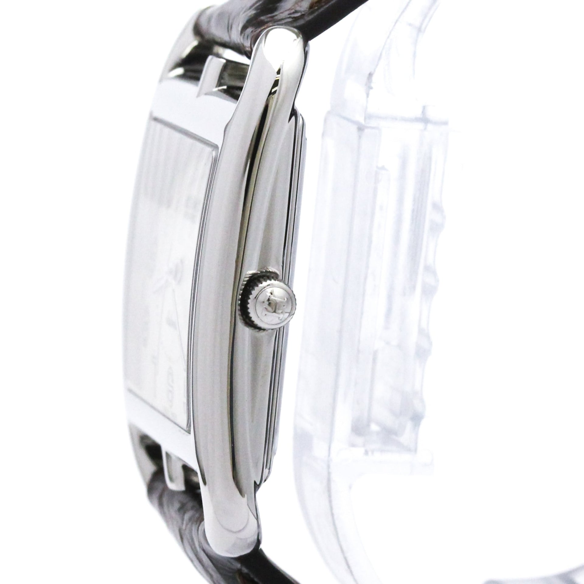 Montre homme HERMES Cape Cod en acier et cuir, mouvement automatique, référence CC1.710, finition polie 4