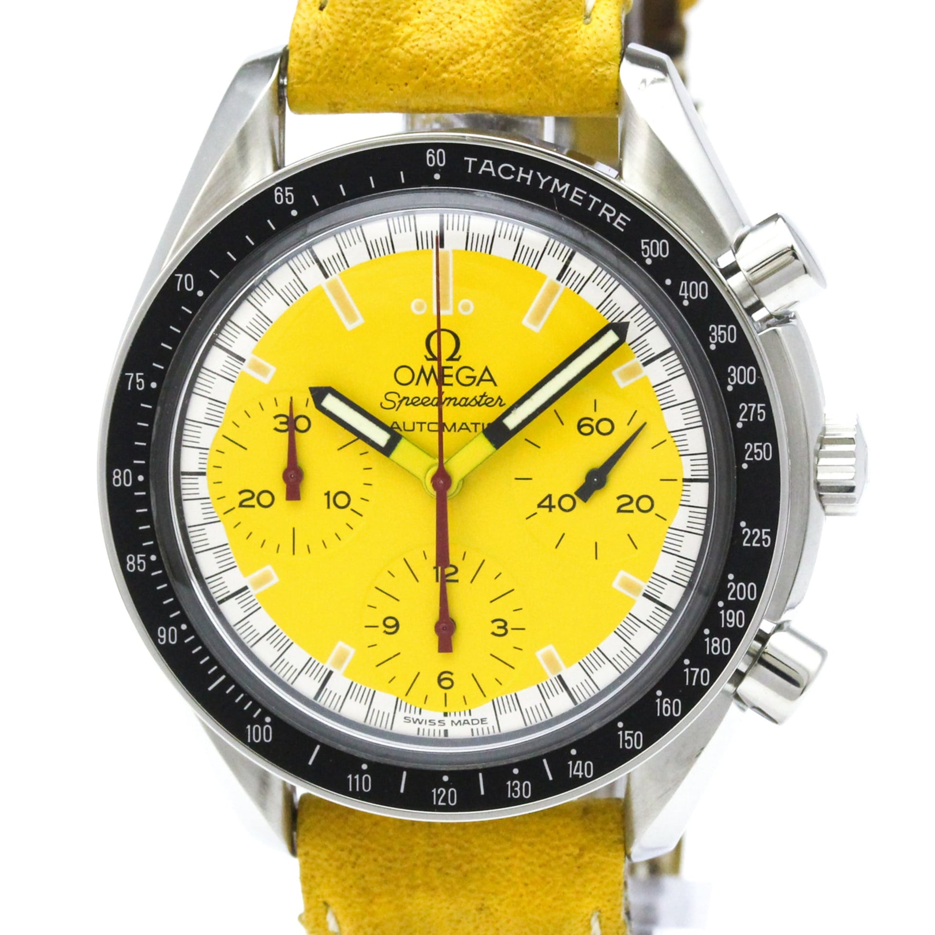 OMEGA Speedmaster Michael Schumacher Yellow Dial Watch 3510.12 Polished 1