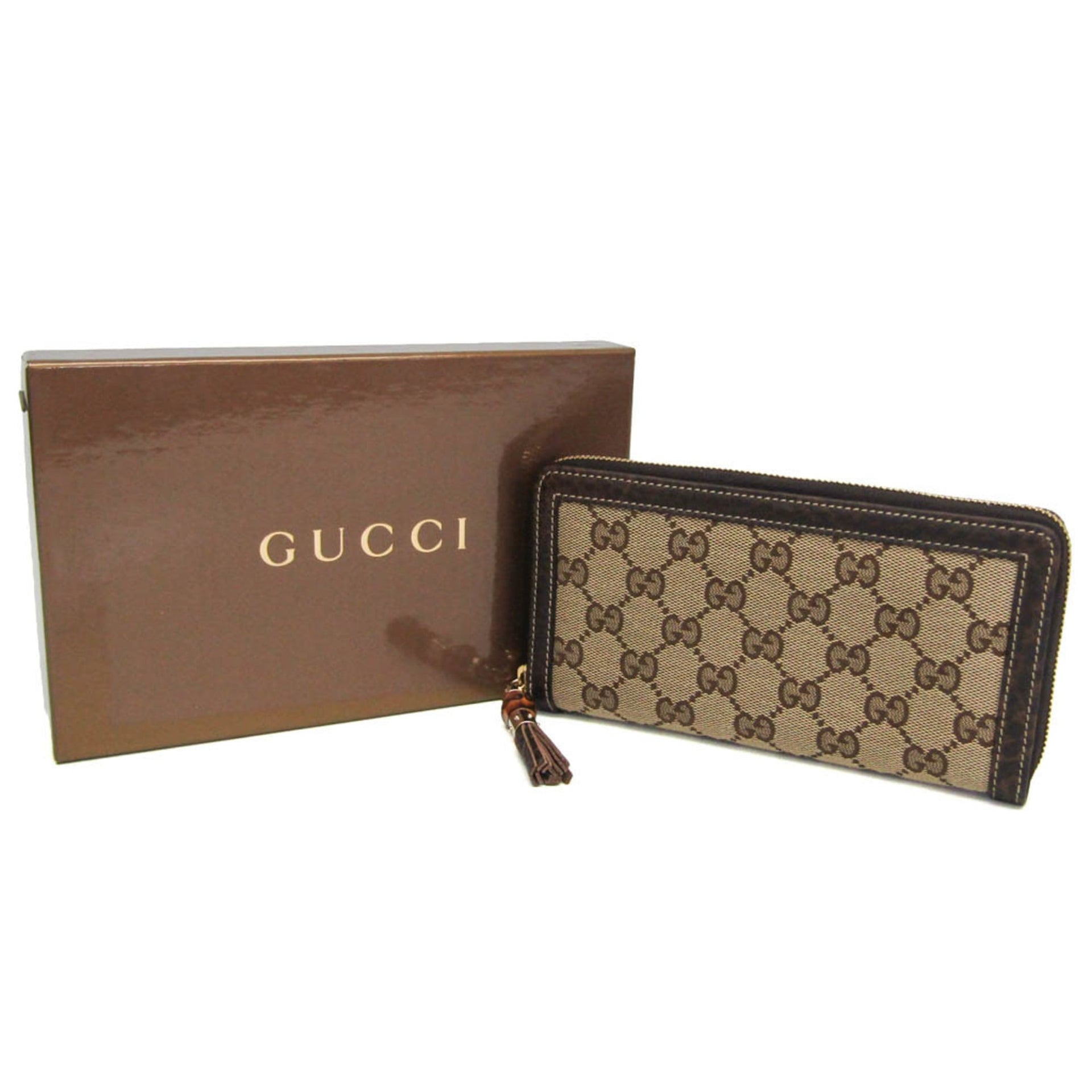 Gucci Bamboo Round Zip Long Wallet 224253 Men 2