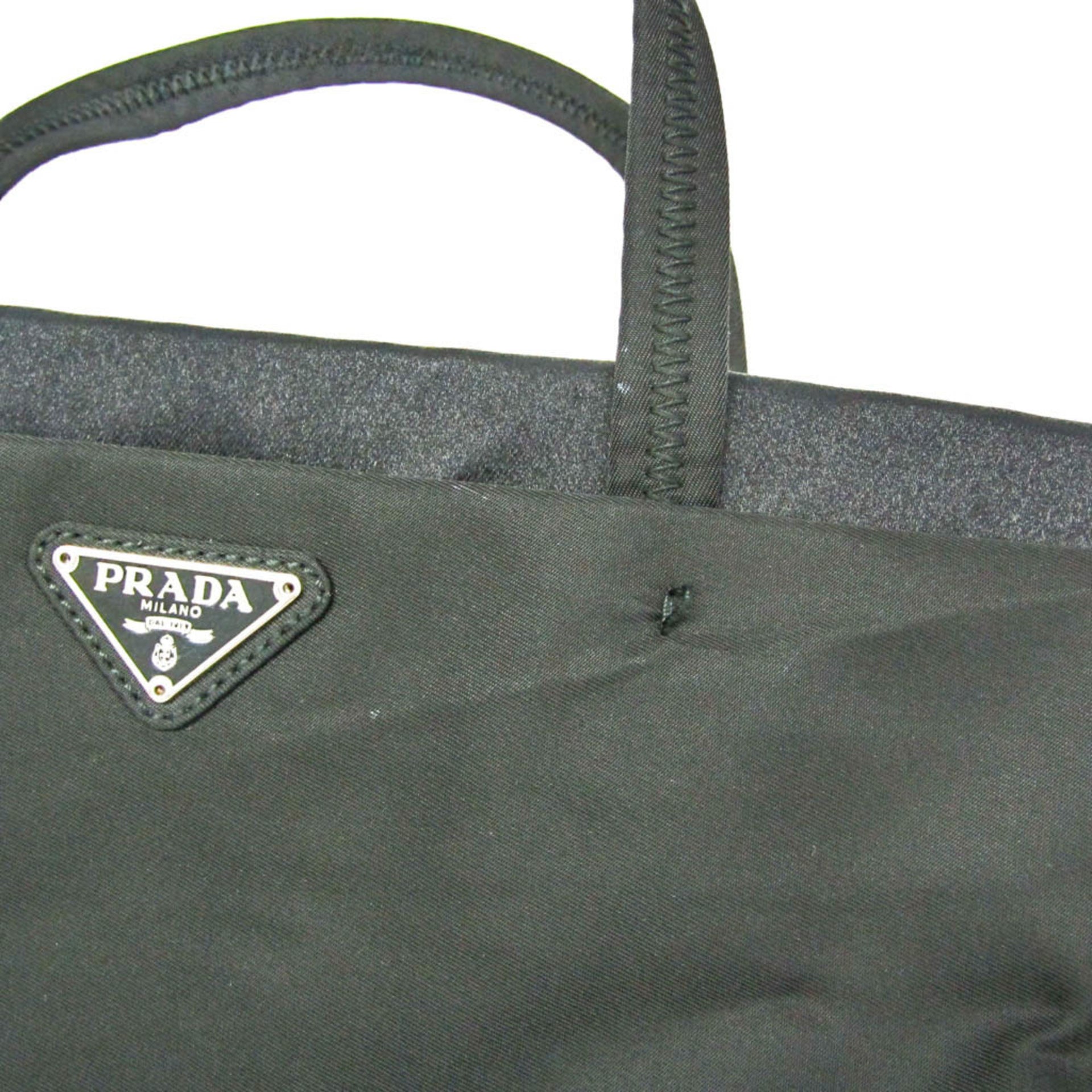 Petit sac Prada à logo triangulaire pour femme en nylon noir 10