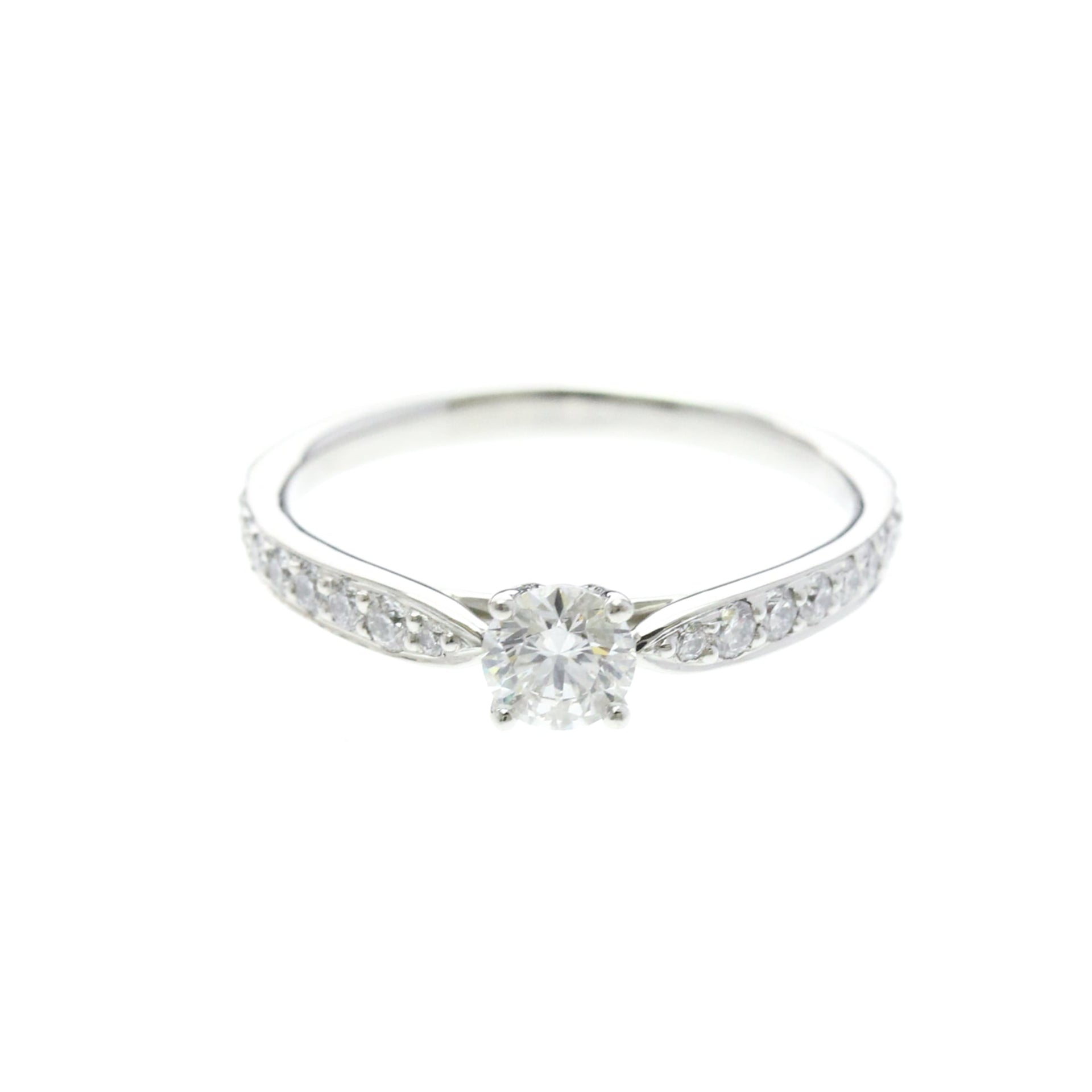 Bague Tiffany Harmony en platine avec diamant de 0,32 ct, finition polie 1