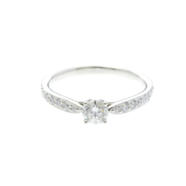 Bague Tiffany Harmony en platine avec diamant de 0,32 ct, finition polie 1
