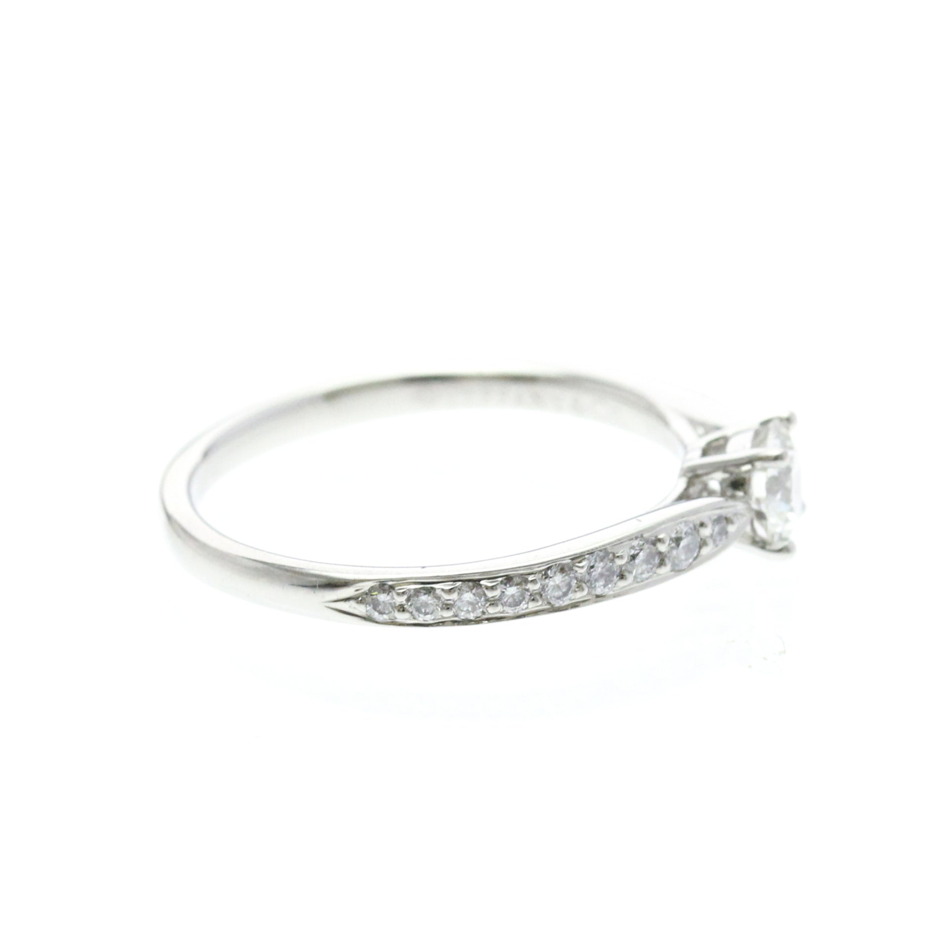 Bague Tiffany Harmony en platine avec diamant de 0,32 ct, finition polie 4