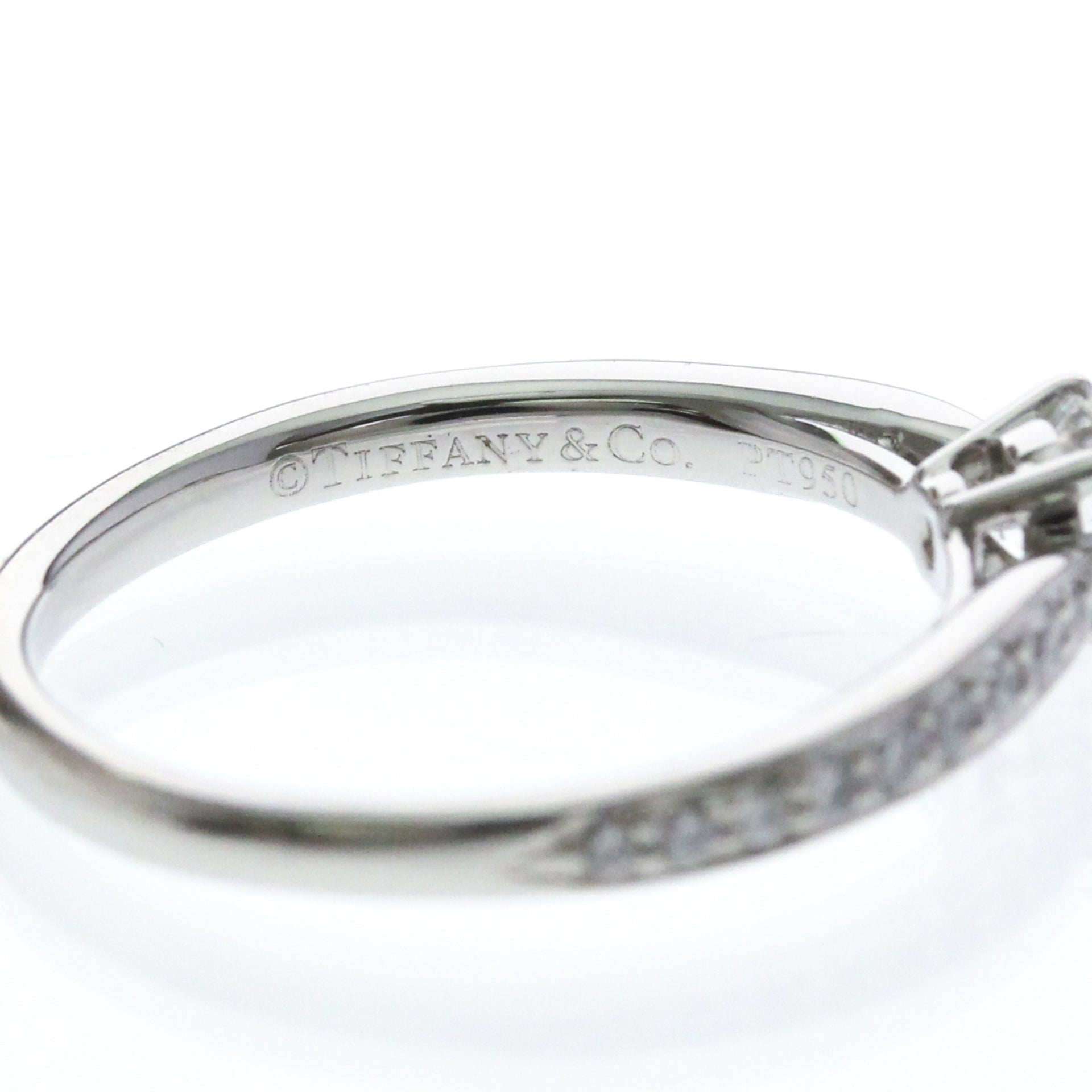 Bague Tiffany Harmony en platine avec diamant de 0,32 ct, finition polie 7