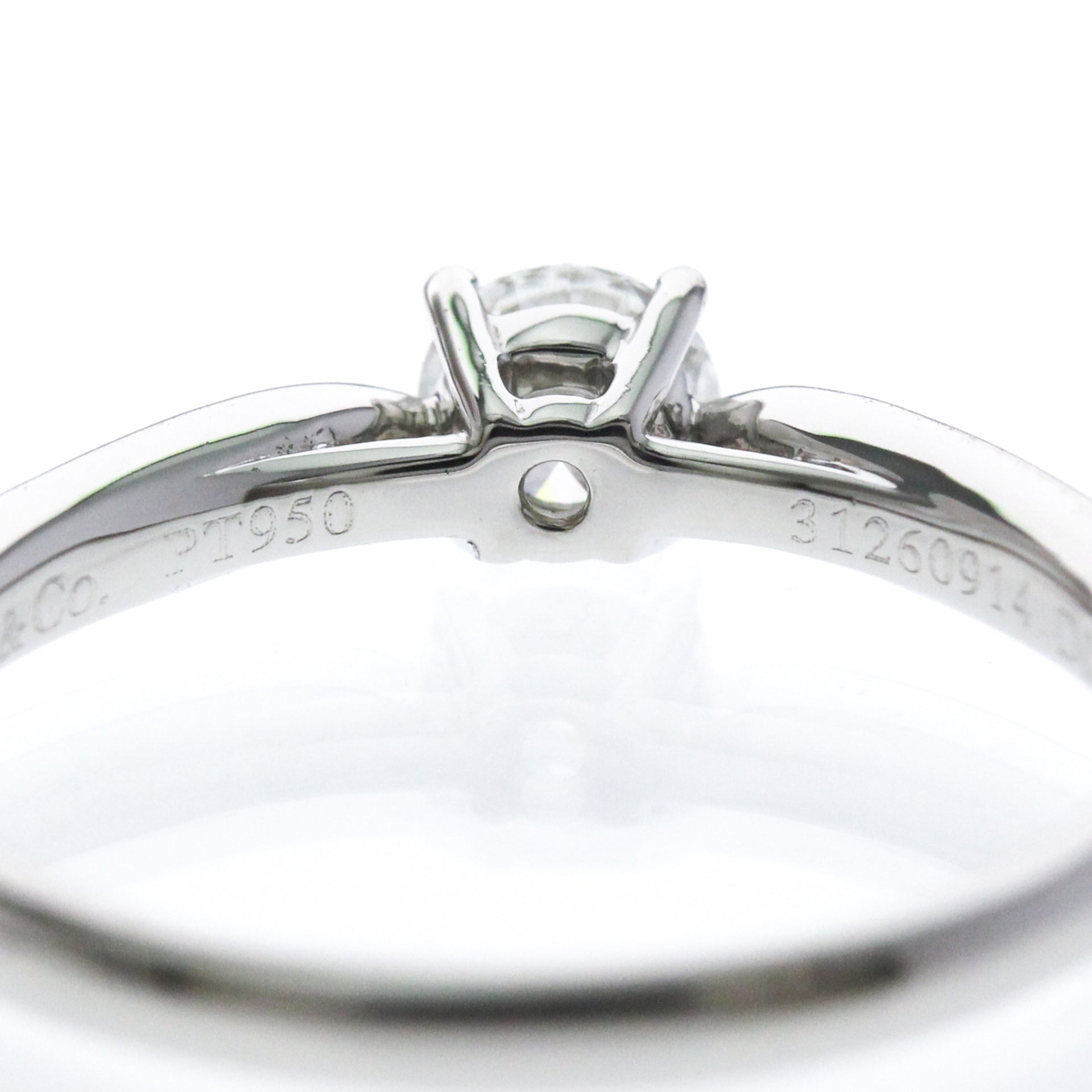 Bague Tiffany Harmony en platine avec diamant de 0,32 ct, finition polie 8