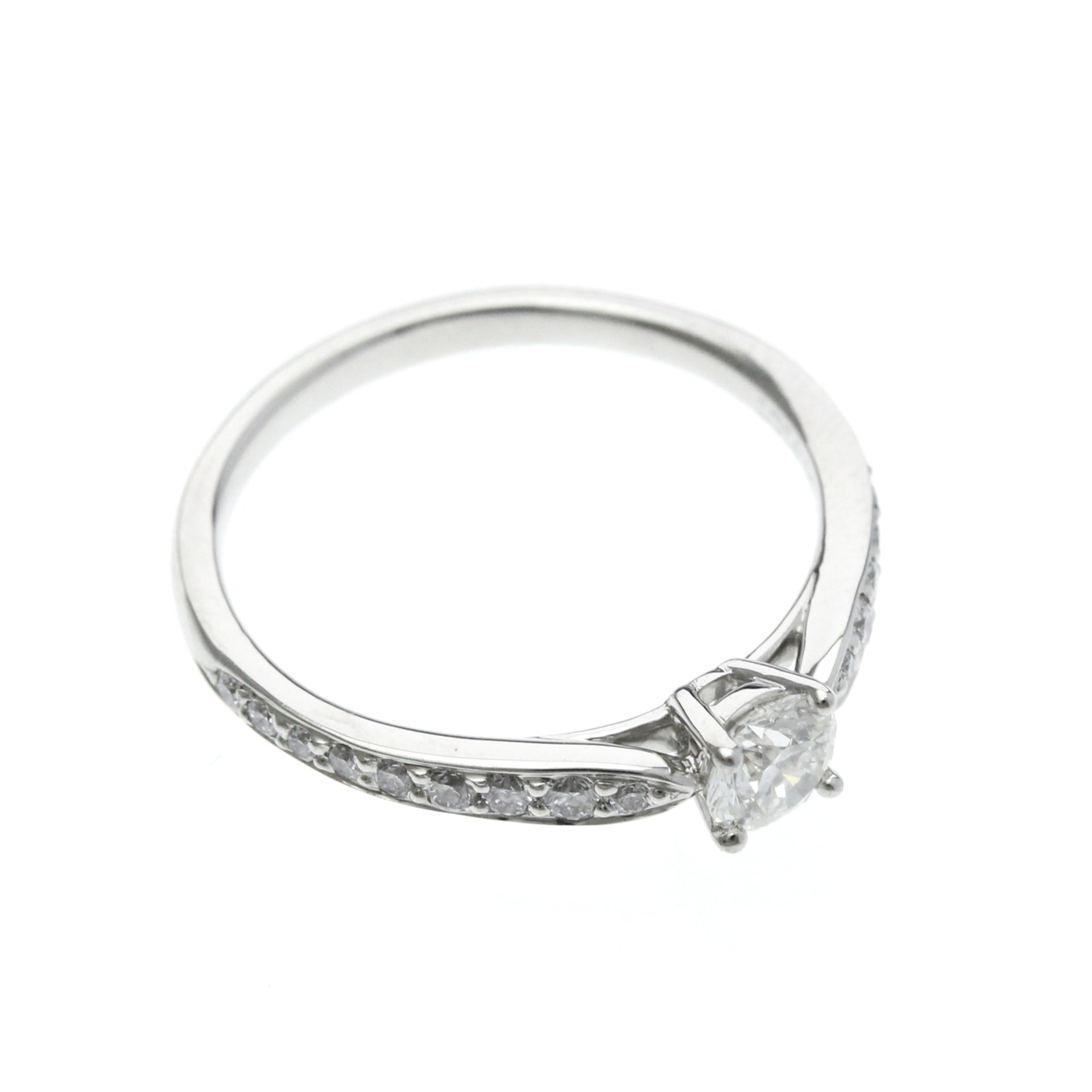Bague Tiffany Harmony en platine avec diamant de 0,32 ct, finition polie 9