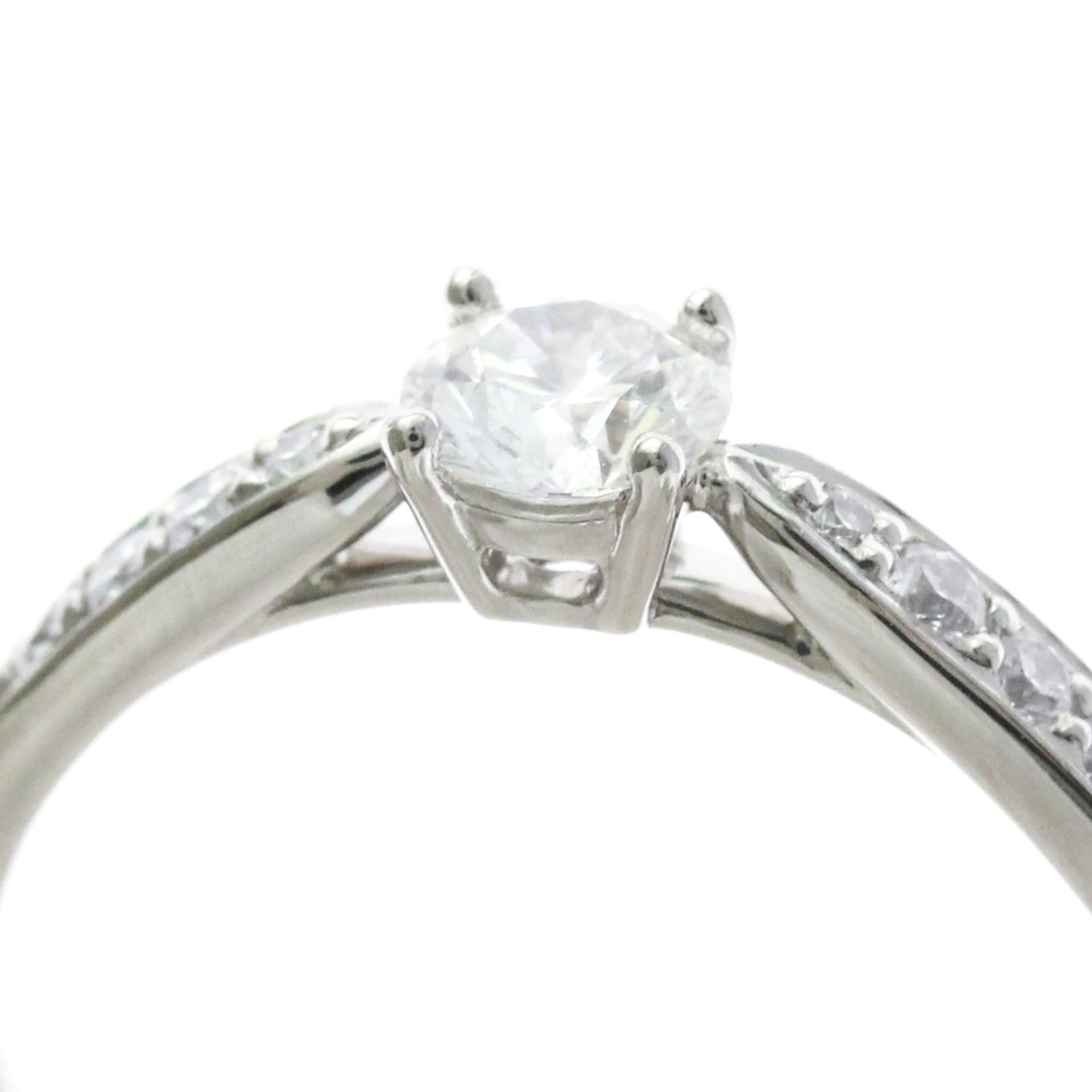 Bague Tiffany Harmony en platine avec diamant de 0,32 ct, finition polie 11