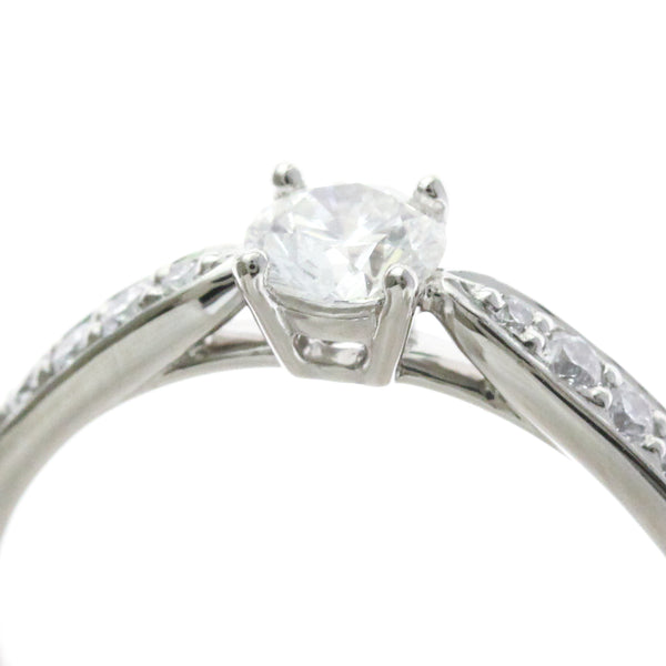 Bague Tiffany Harmony en platine avec diamant de 0,32 ct, finition polie 11