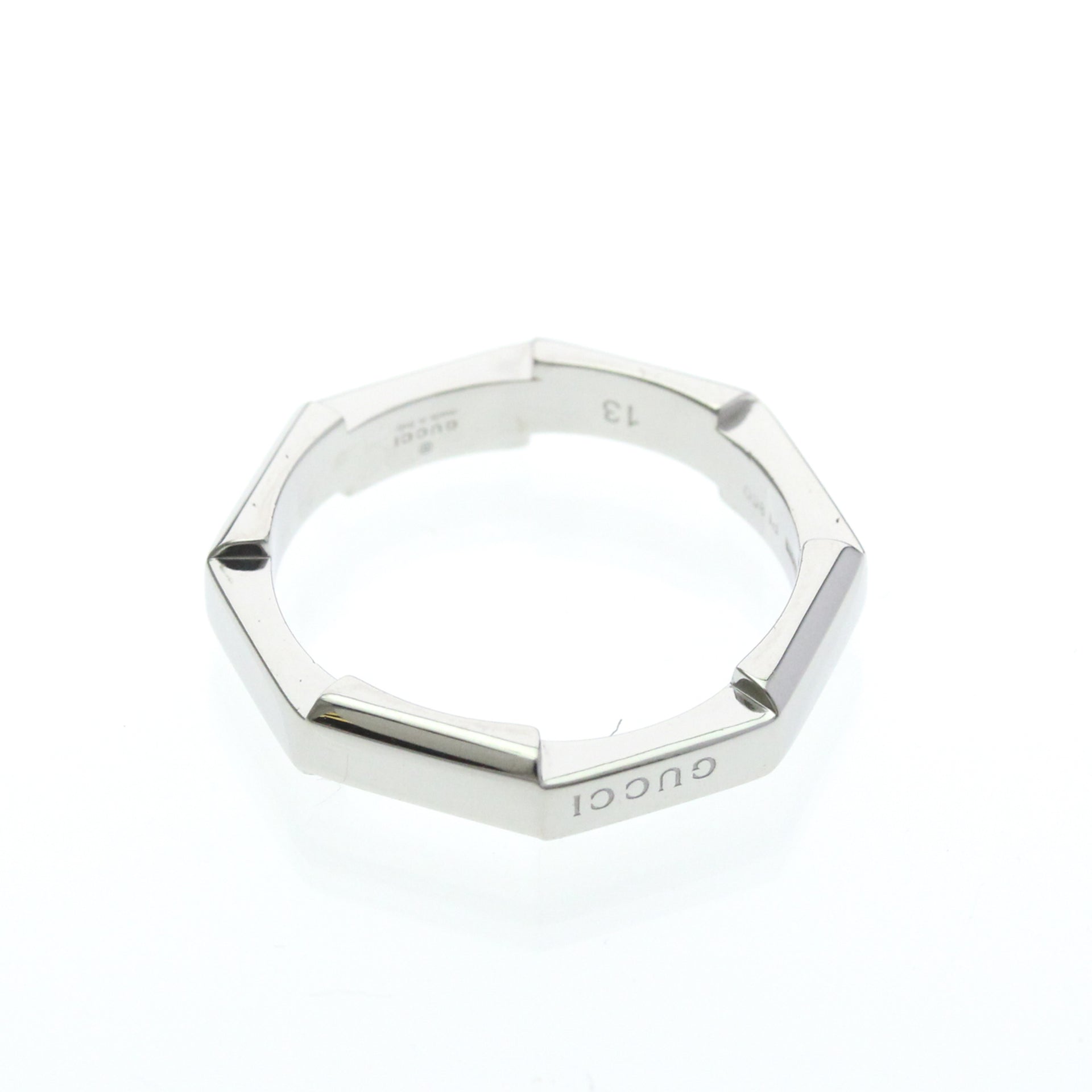Gucci Link to Love Ring Platinum Polished 9