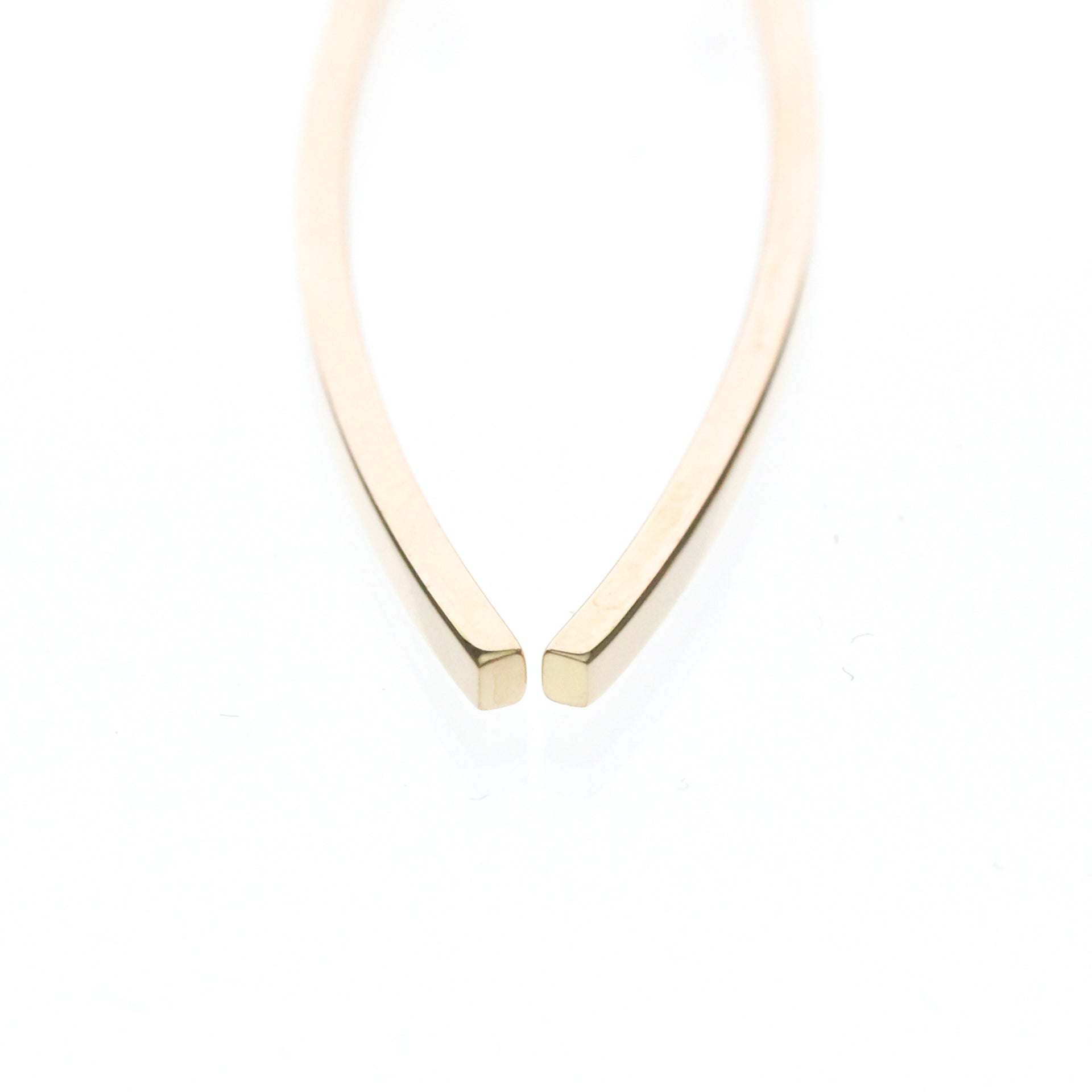 Tiffany T Wire Drop Earrings 18K Rose Gold Polished 3