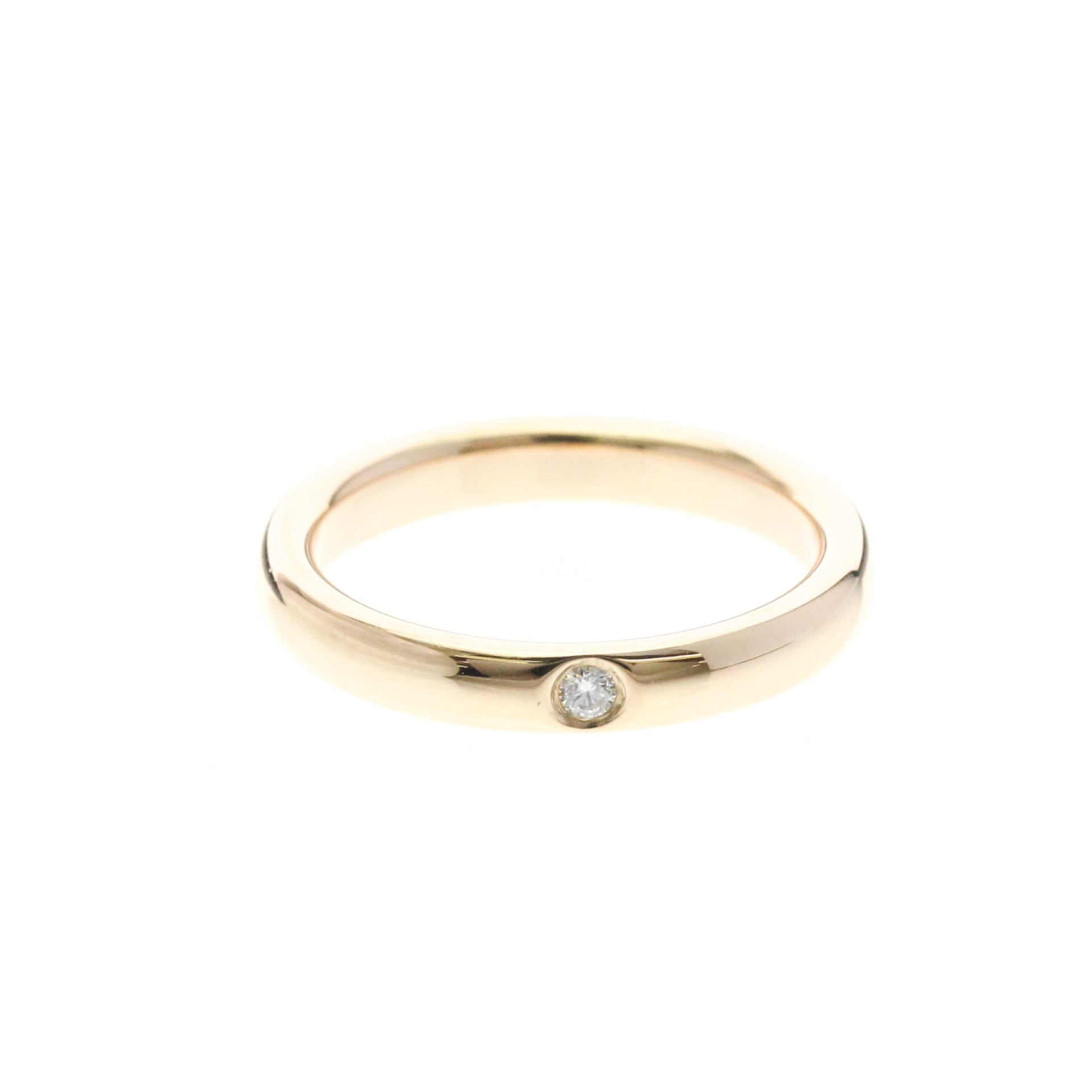 Bague fine Tiffany, un diamant, or rose 18 carats 1