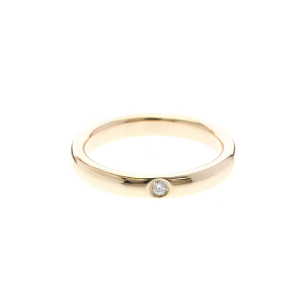 Bague fine Tiffany, un diamant, or rose 18 carats 1