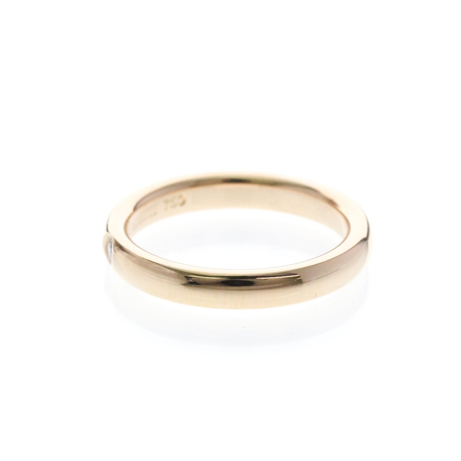 Bague fine Tiffany, un diamant, or rose 18 carats 2