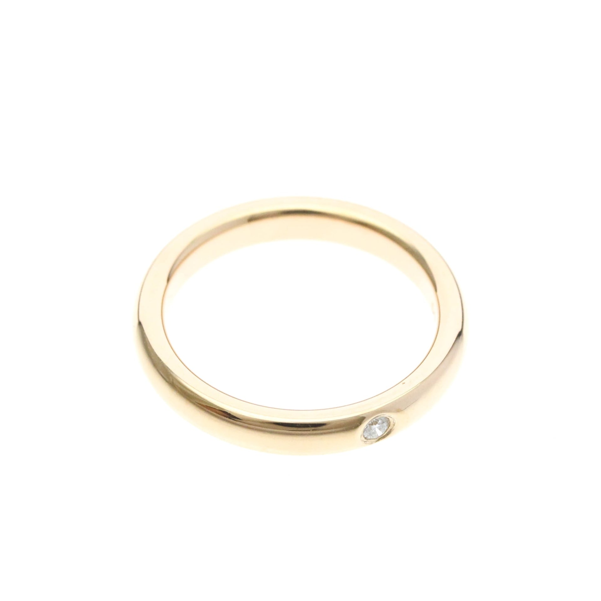 Bague fine Tiffany, un diamant, or rose 18 carats 9