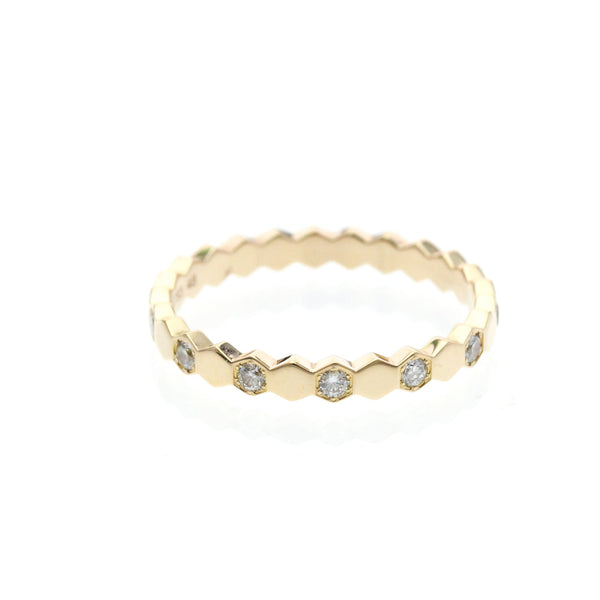 Bague Bee de Chaumet demi-pavée en or rose 18 carats 4