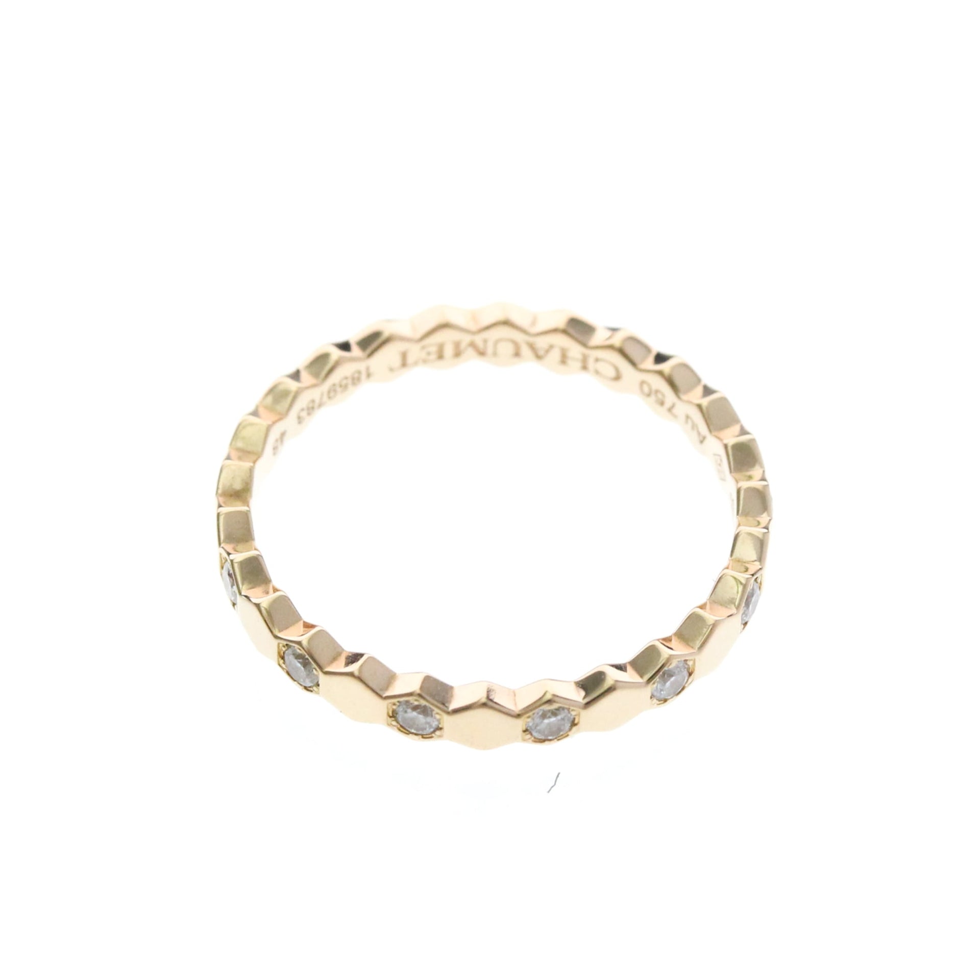 Bague Bee de Chaumet demi-pavée en or rose 18 carats 9