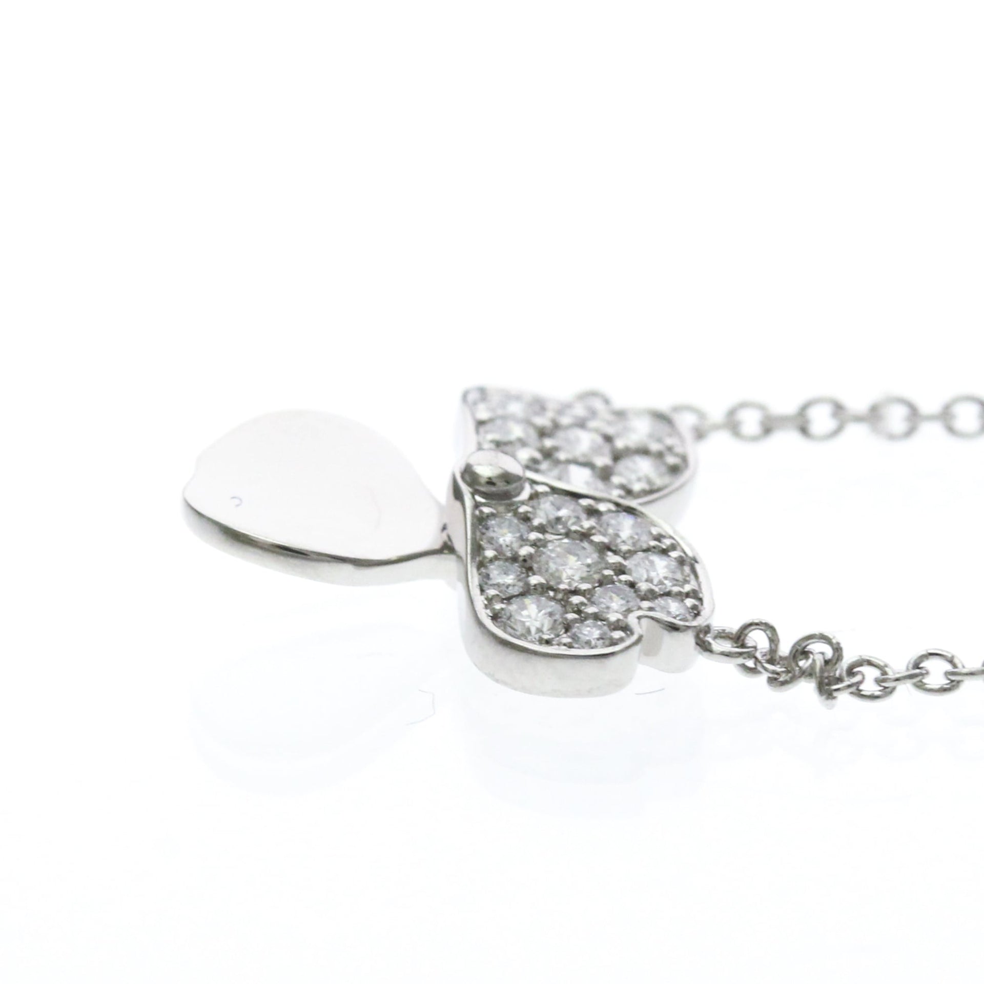 Tiffany Paper Flower Mini Diamond Necklace Platinum Diamond Women 3