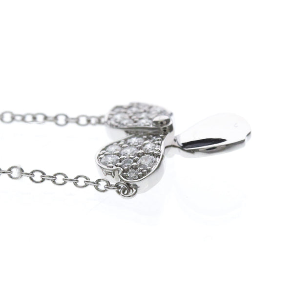 Tiffany Paper Flower Mini Diamond Necklace Platinum Diamond Women 5