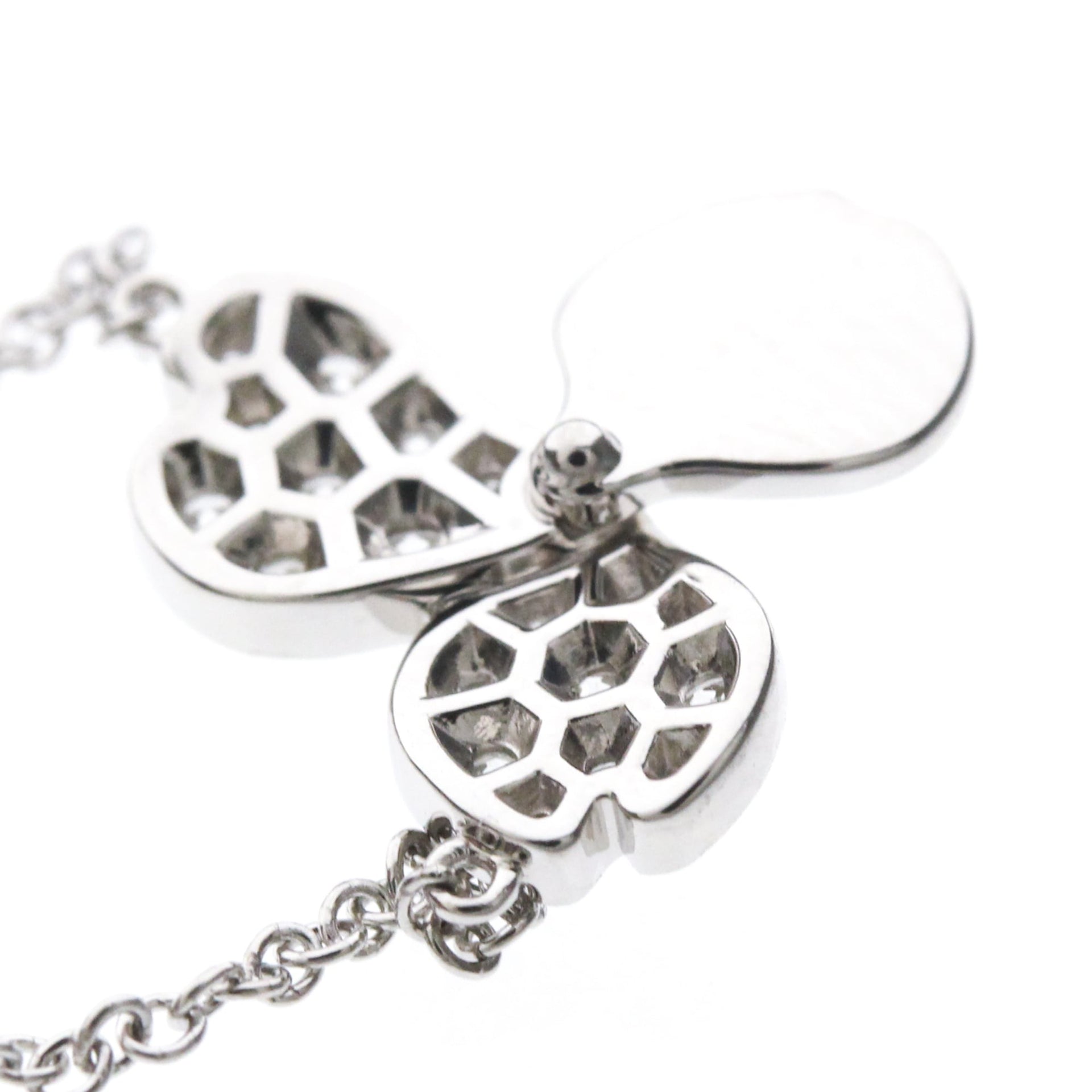 Tiffany Paper Flower Mini Diamond Necklace Platinum Diamond Women 8