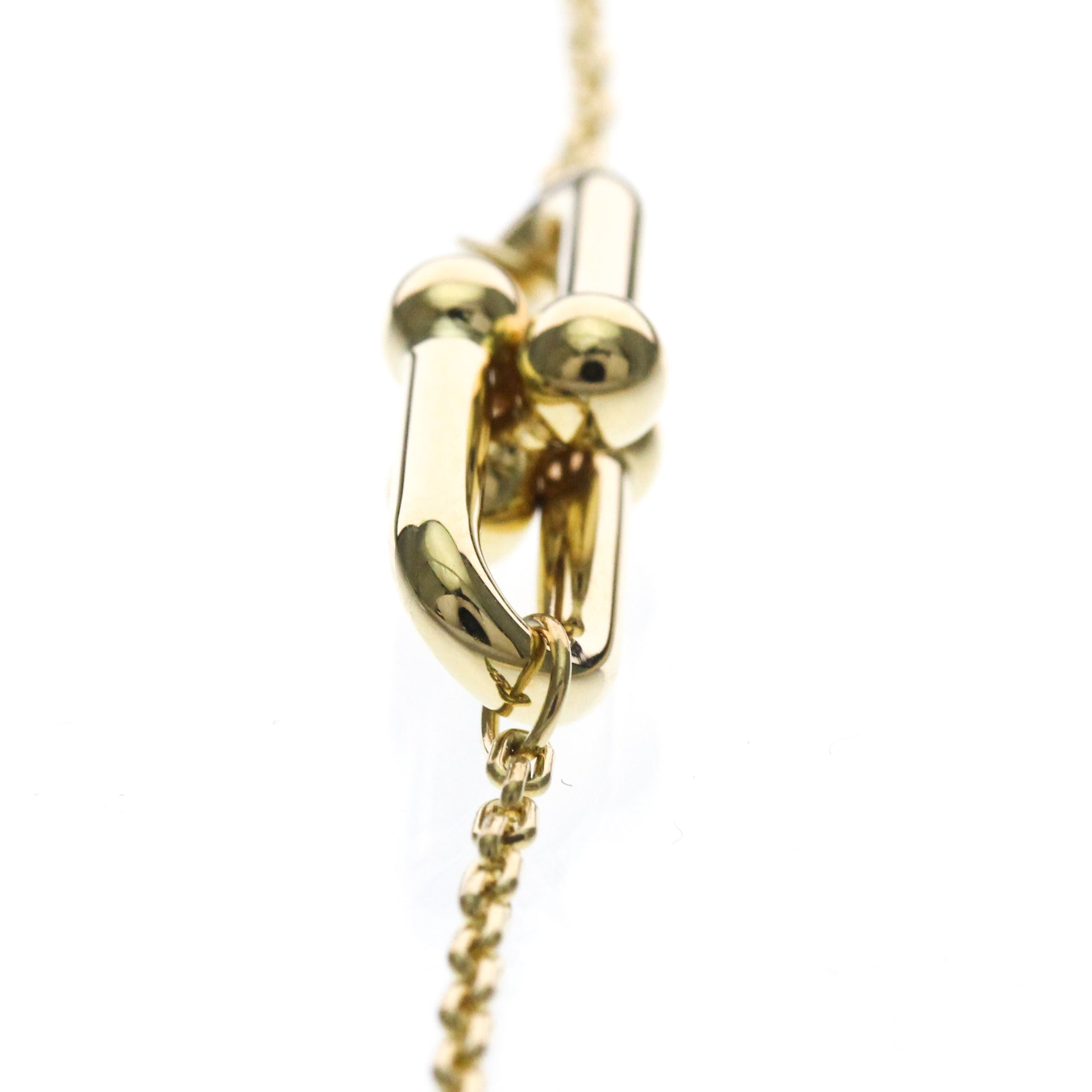 TIFFANY Hardware Double Link Necklace 18K Yellow Gold Polished 3