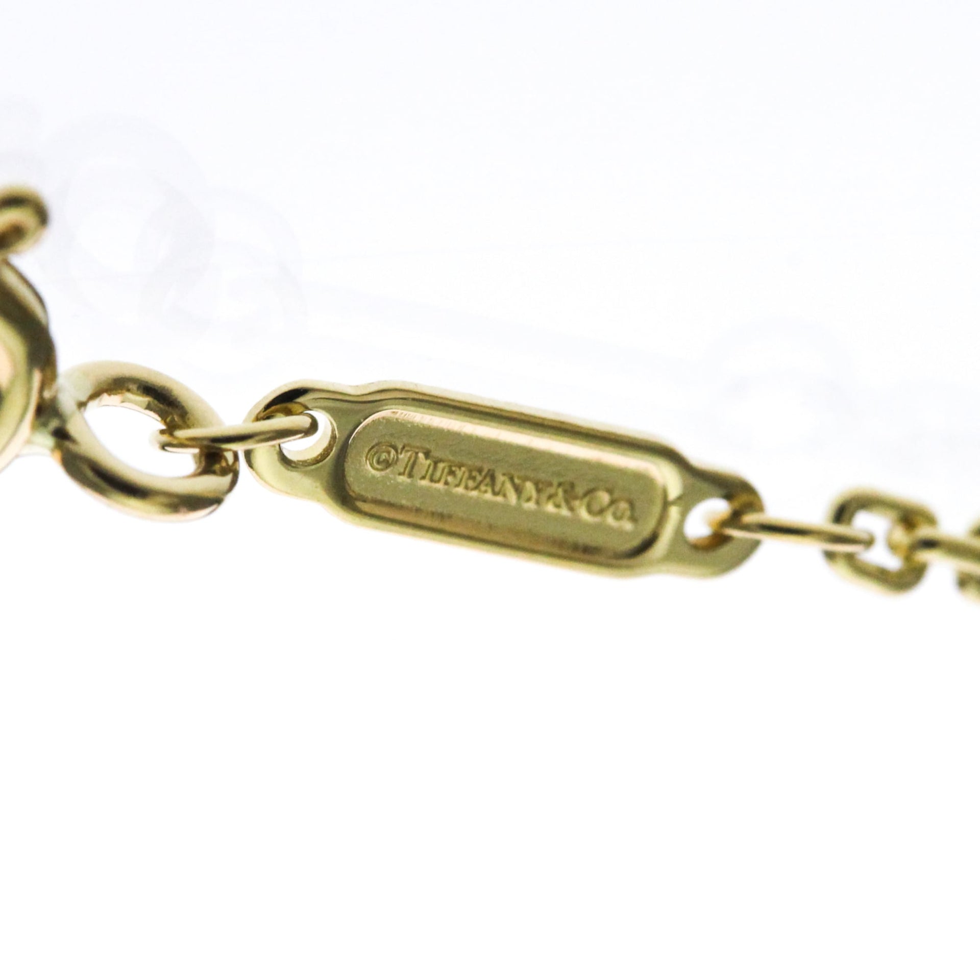 TIFFANY Hardware Double Link Necklace 18K Yellow Gold Polished 9