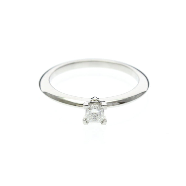 TIFFANY Solitaire Diamond Ring Platinum 0.22ct Polished 1