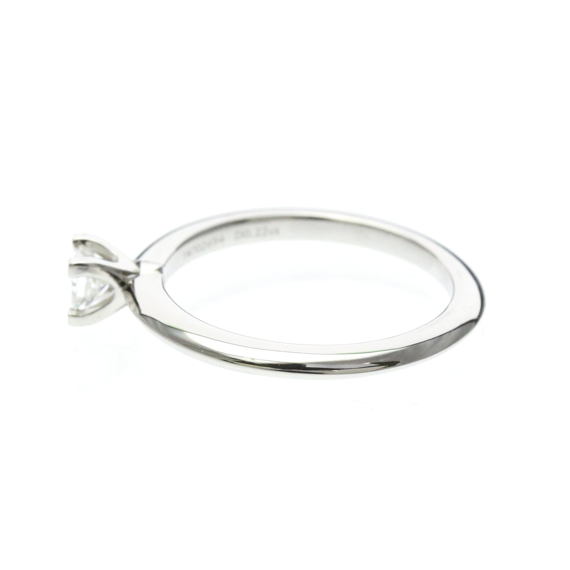 TIFFANY Solitaire Diamond Ring Platinum 0.22ct Polished 2