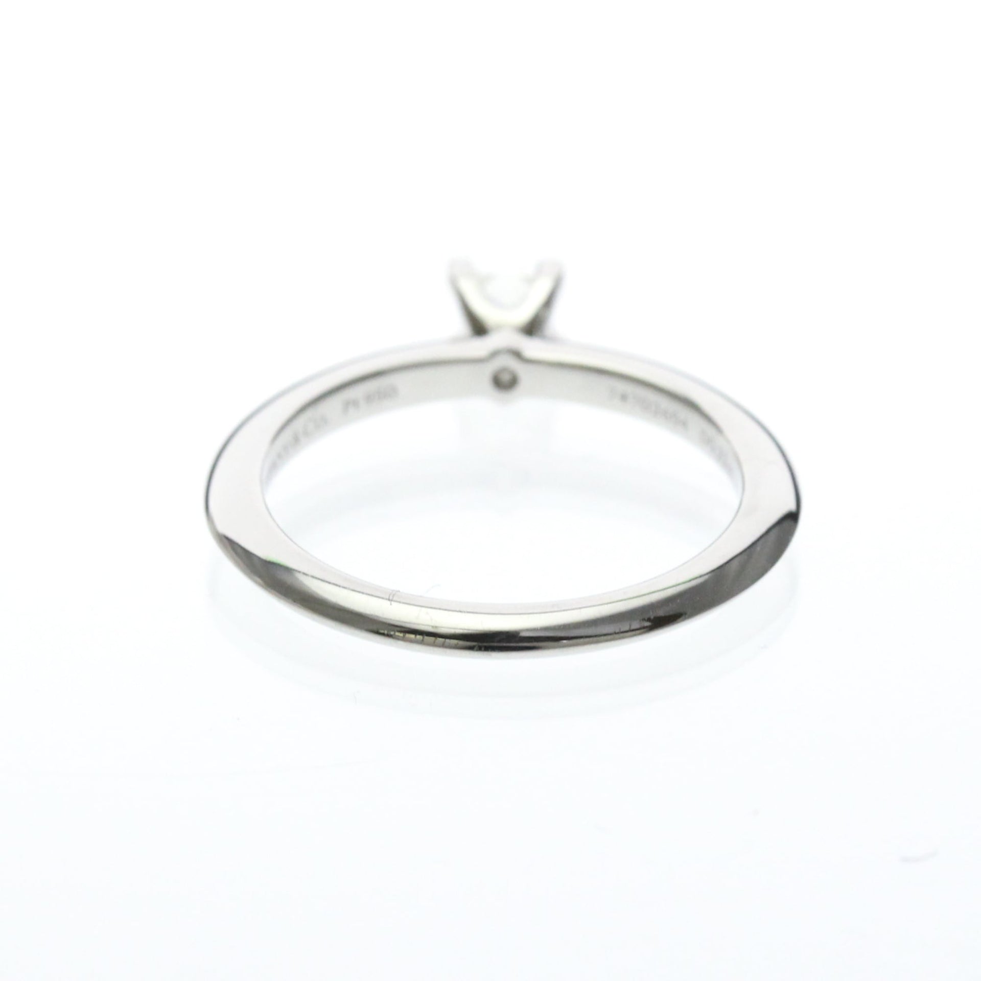 TIFFANY Solitaire Diamond Ring Platinum 0.22ct Polished 3