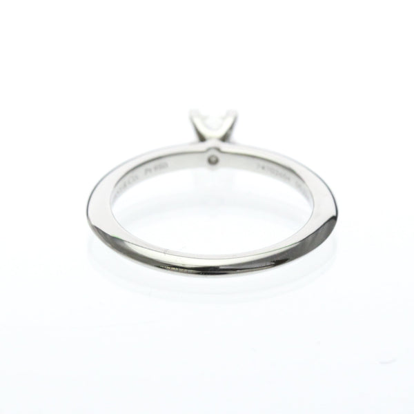 TIFFANY Solitaire Diamond Ring Platinum 0.22ct Polished 3