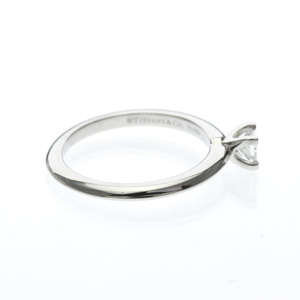 TIFFANY Solitaire Diamond Ring Platinum 0.22ct Polished 4