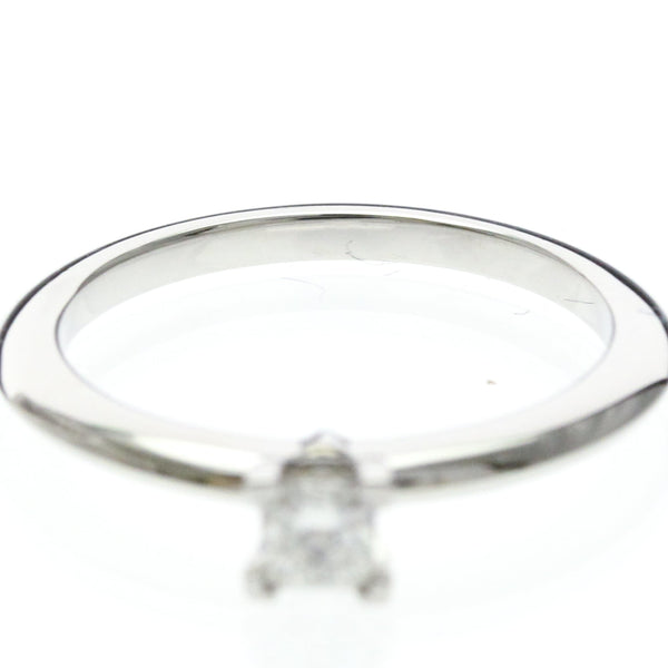 TIFFANY Solitaire Diamond Ring Platinum 0.22ct Polished 5
