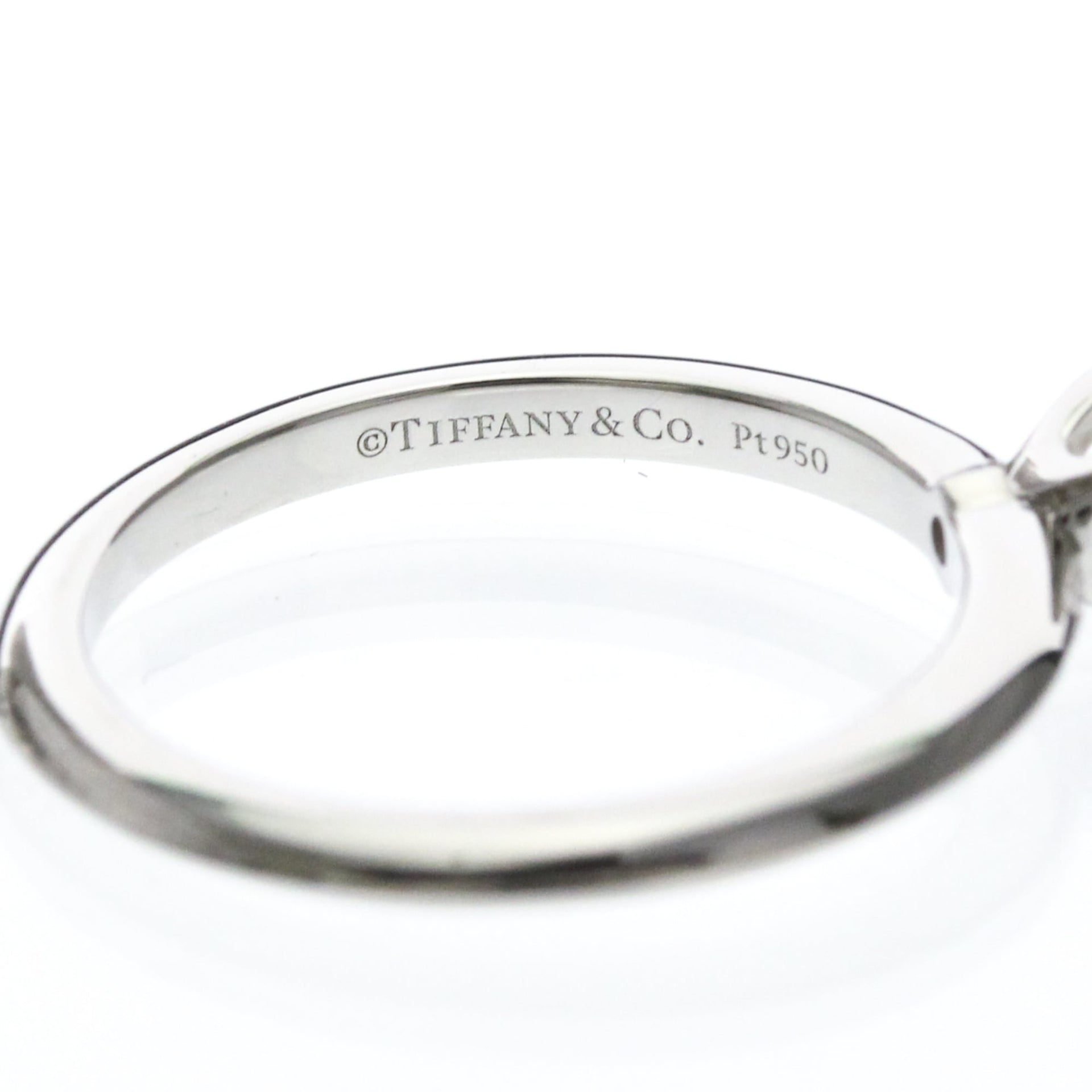 TIFFANY Solitaire Diamond Ring Platinum 0.22ct Polished 7