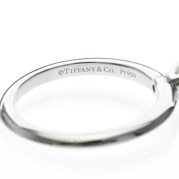 TIFFANY Solitaire Diamond Ring Platinum 0.22ct Polished 7
