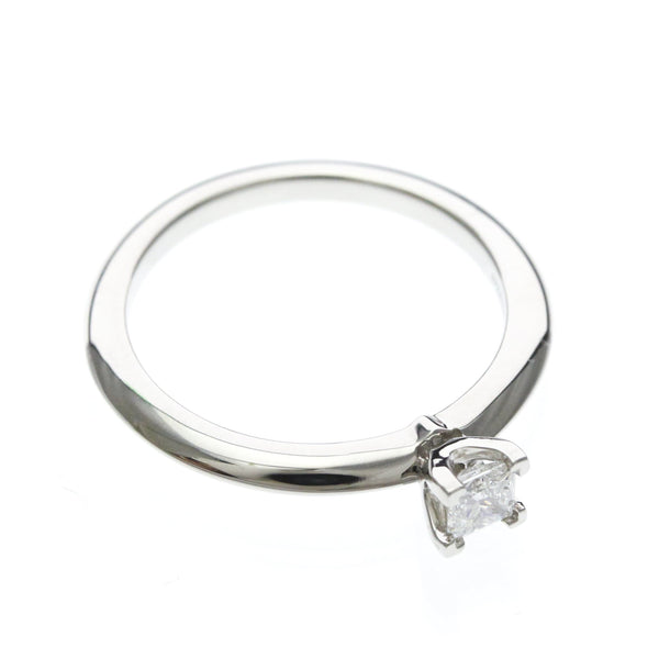 TIFFANY Solitaire Diamond Ring Platinum 0.22ct Polished 9