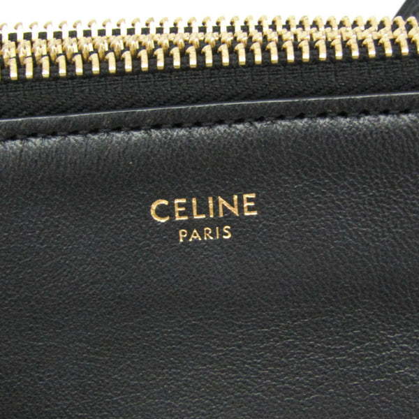 Celine Trio Small Women's Leather Shoulder Bag Black 11