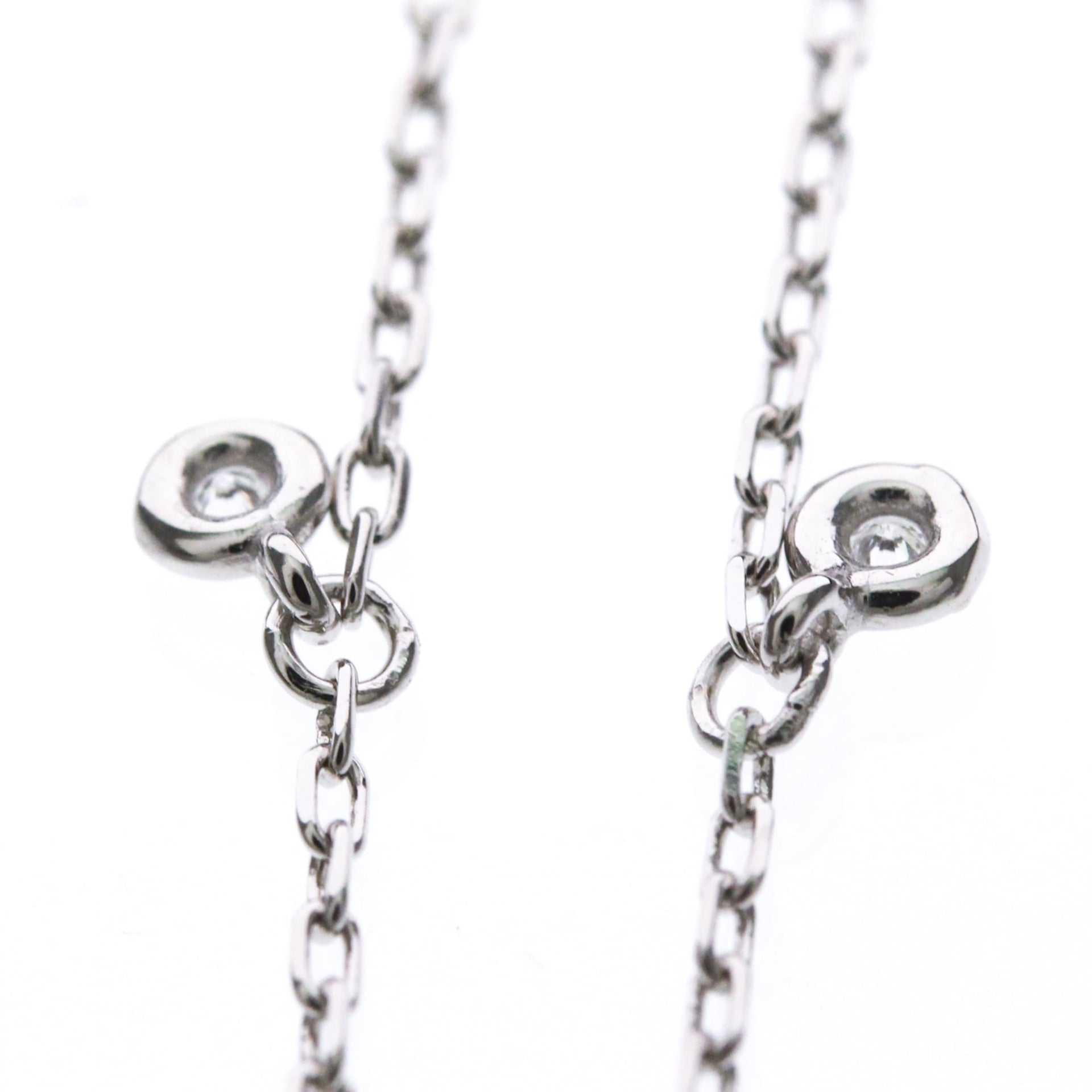GUCCI Double G Diamond Bracelet 18K White Gold Polished 4