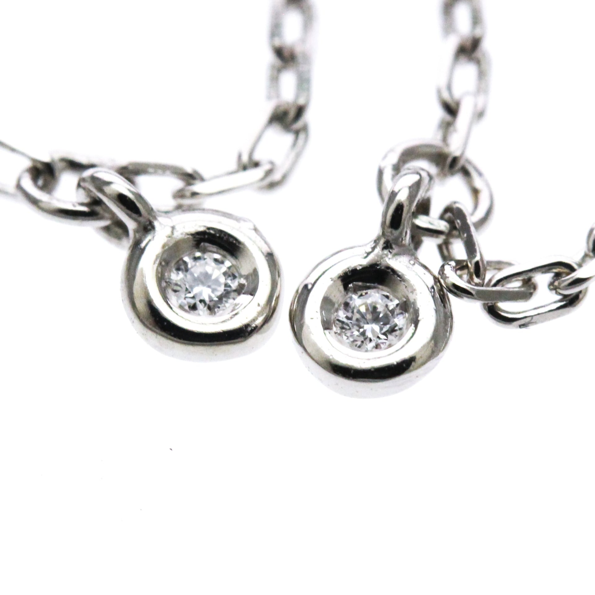 GUCCI Double G Diamond Bracelet 18K White Gold Polished 11