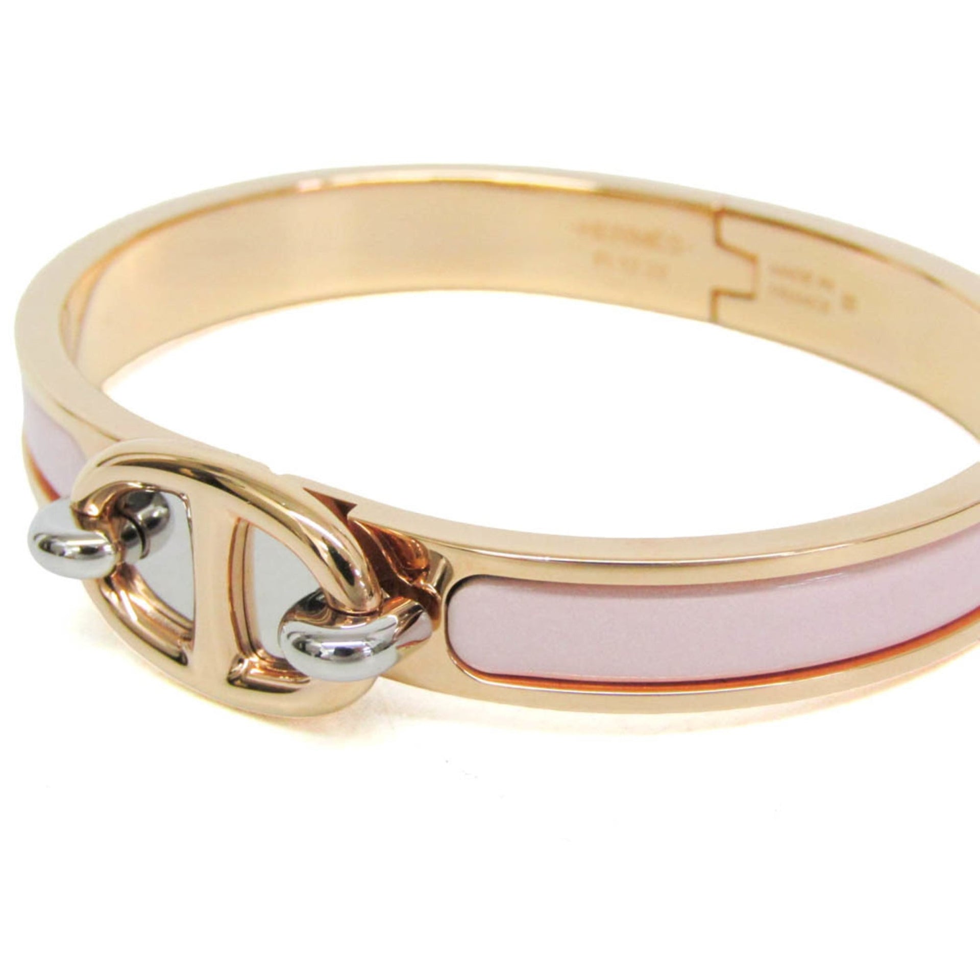 Hermes Clic Mini Click Chaine D'Ancre H209000F 1ZPM Metal Bangle Pink 3