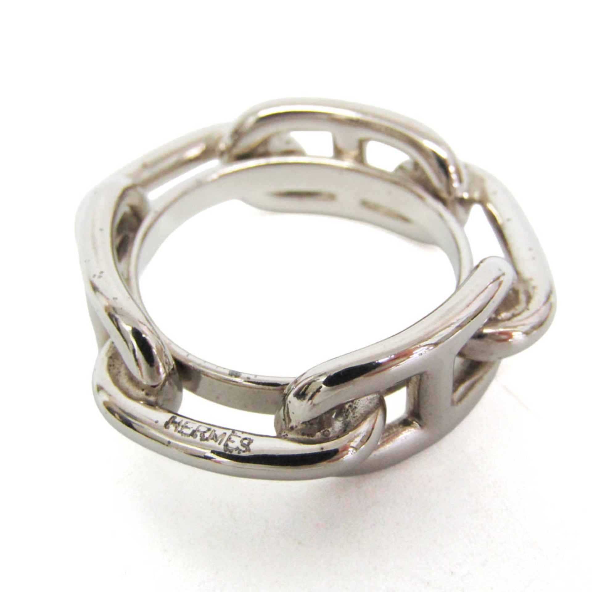 Hermes Metal Scarf Ring Silver Lugate Shane Dunkle 3