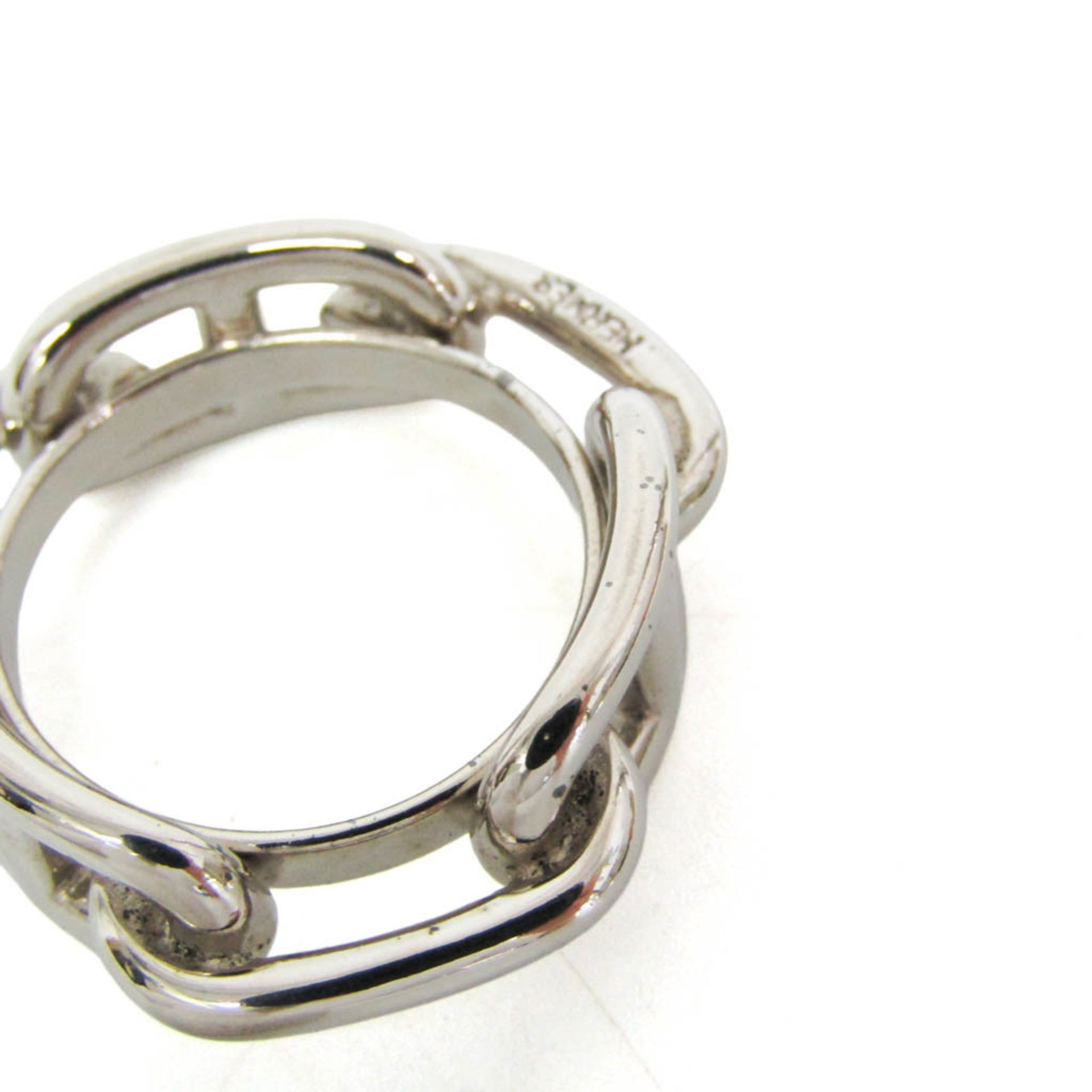 Hermes Metal Scarf Ring Silver Lugate Shane Dunkle 4