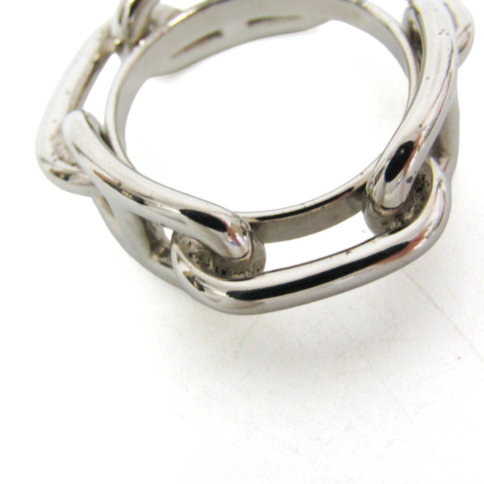 Hermes Metal Scarf Ring Silver Lugate Shane Dunkle 5