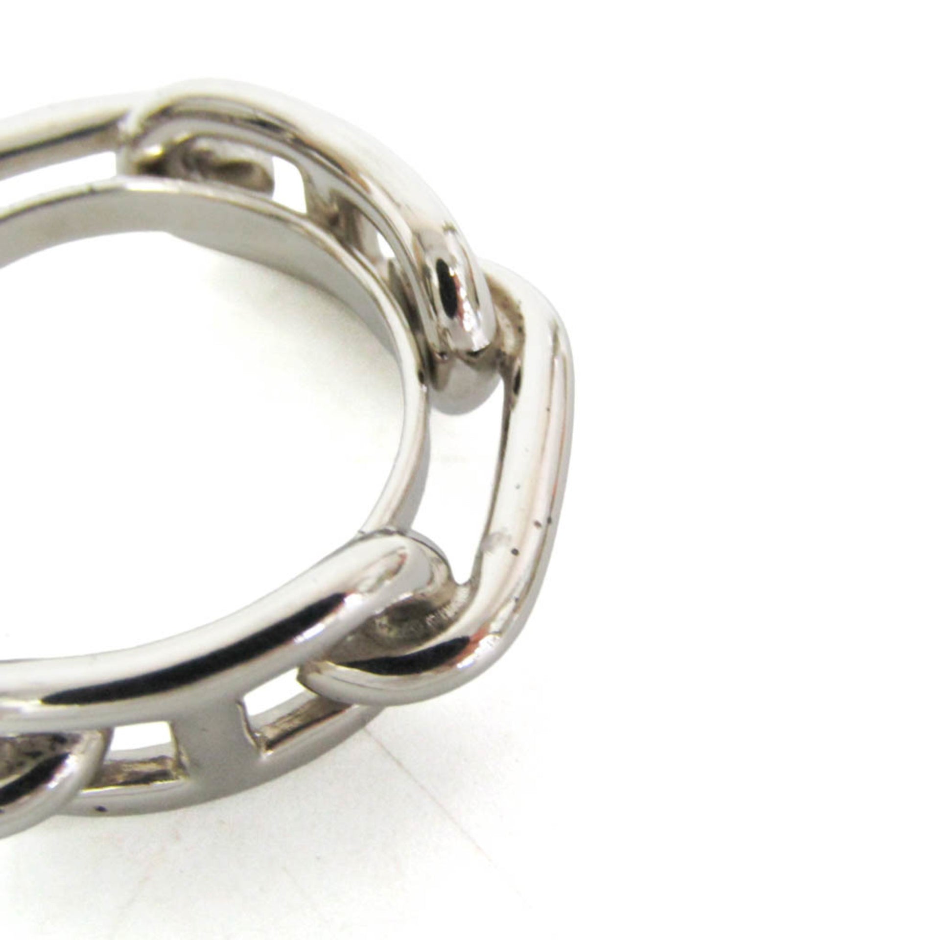 Hermes Metal Scarf Ring Silver Lugate Shane Dunkle 6