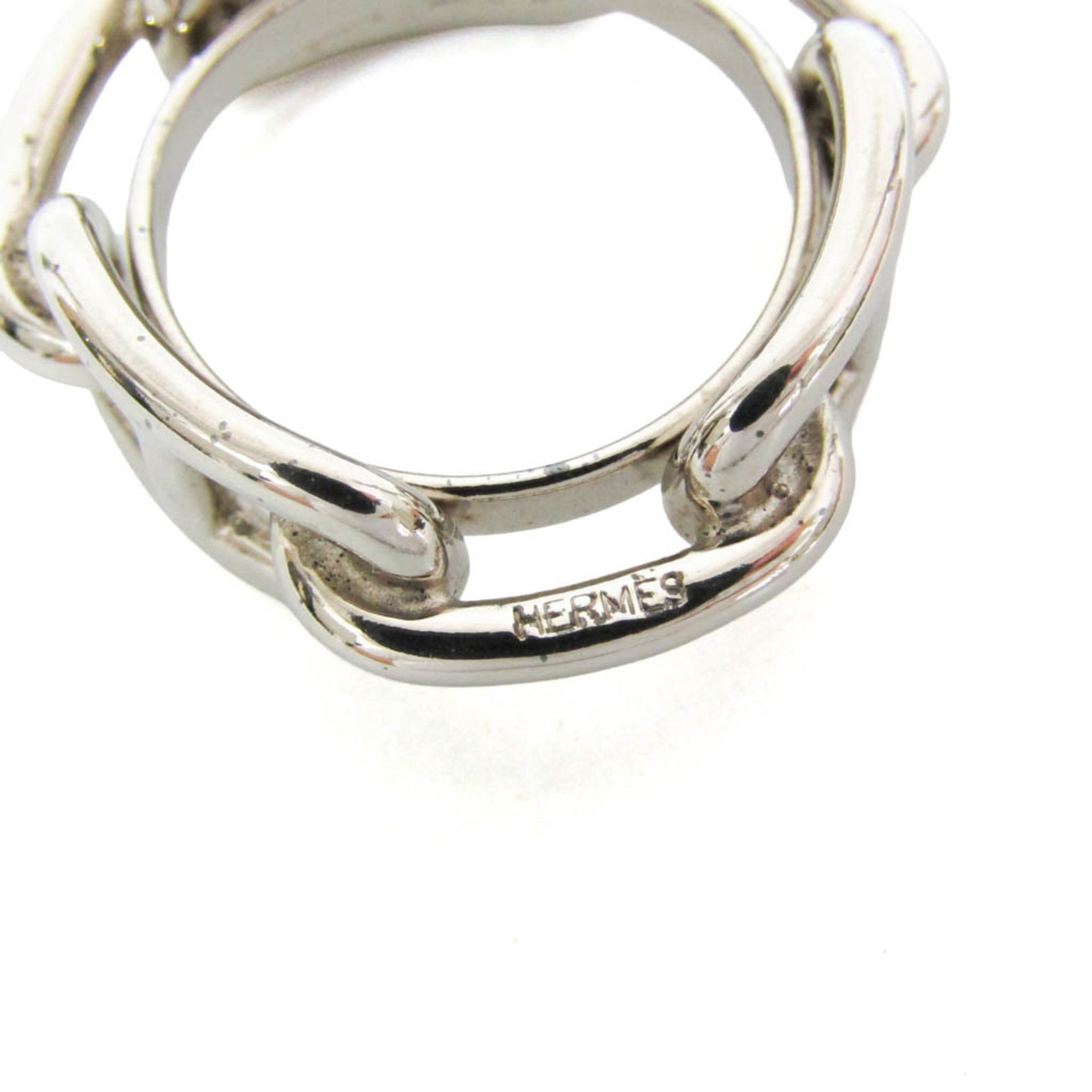 Hermes Metal Scarf Ring Silver Lugate Shane Dunkle 8